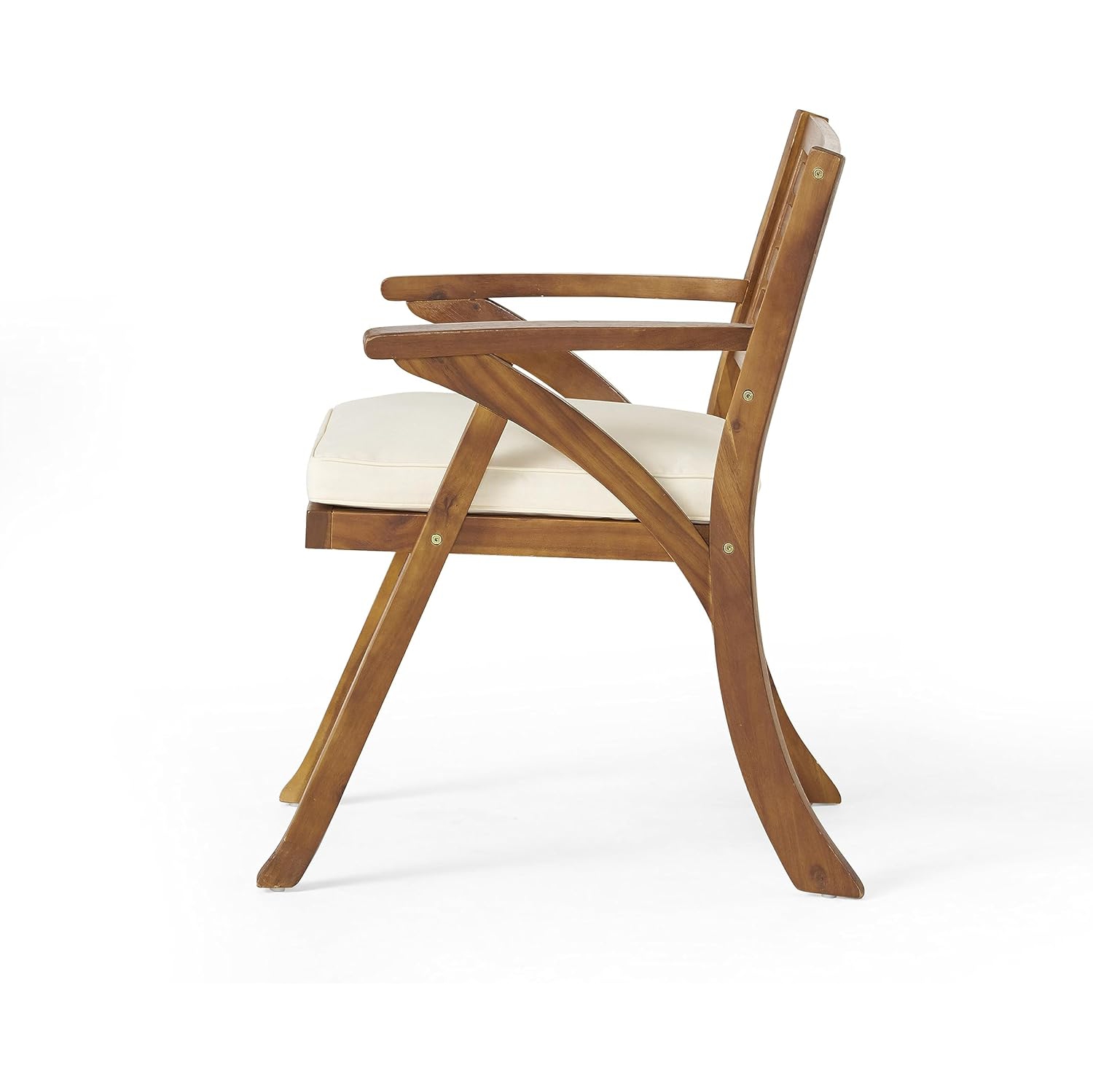 Ensemble de 2 chaises de salle à manger en bois avec coussins, fauteuils en bois pour la salle à manger, la cuisine, la terrasse, le jardin, le