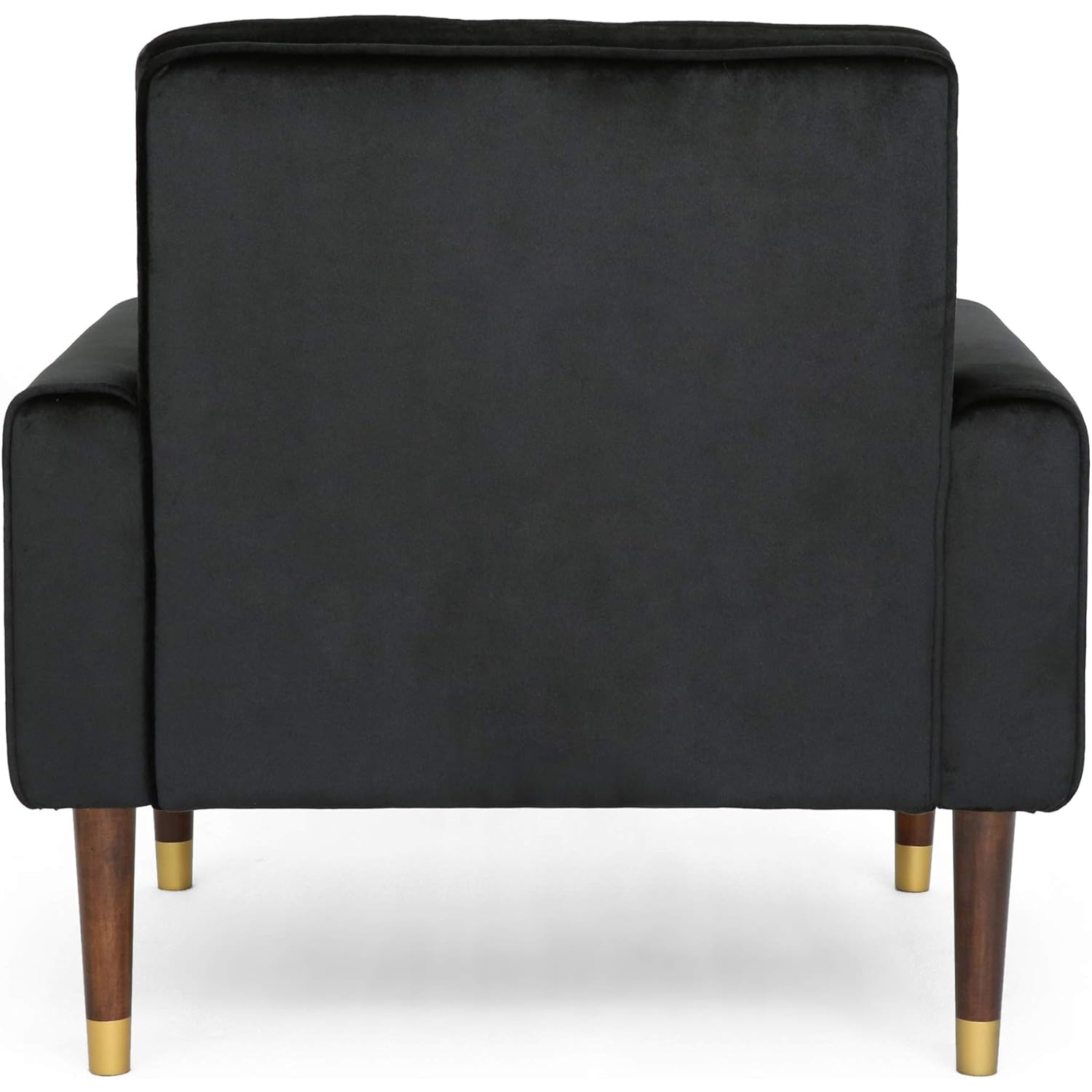 Fauteuil en velours, glam moderne, capitonné, coutures gaufrées, noir