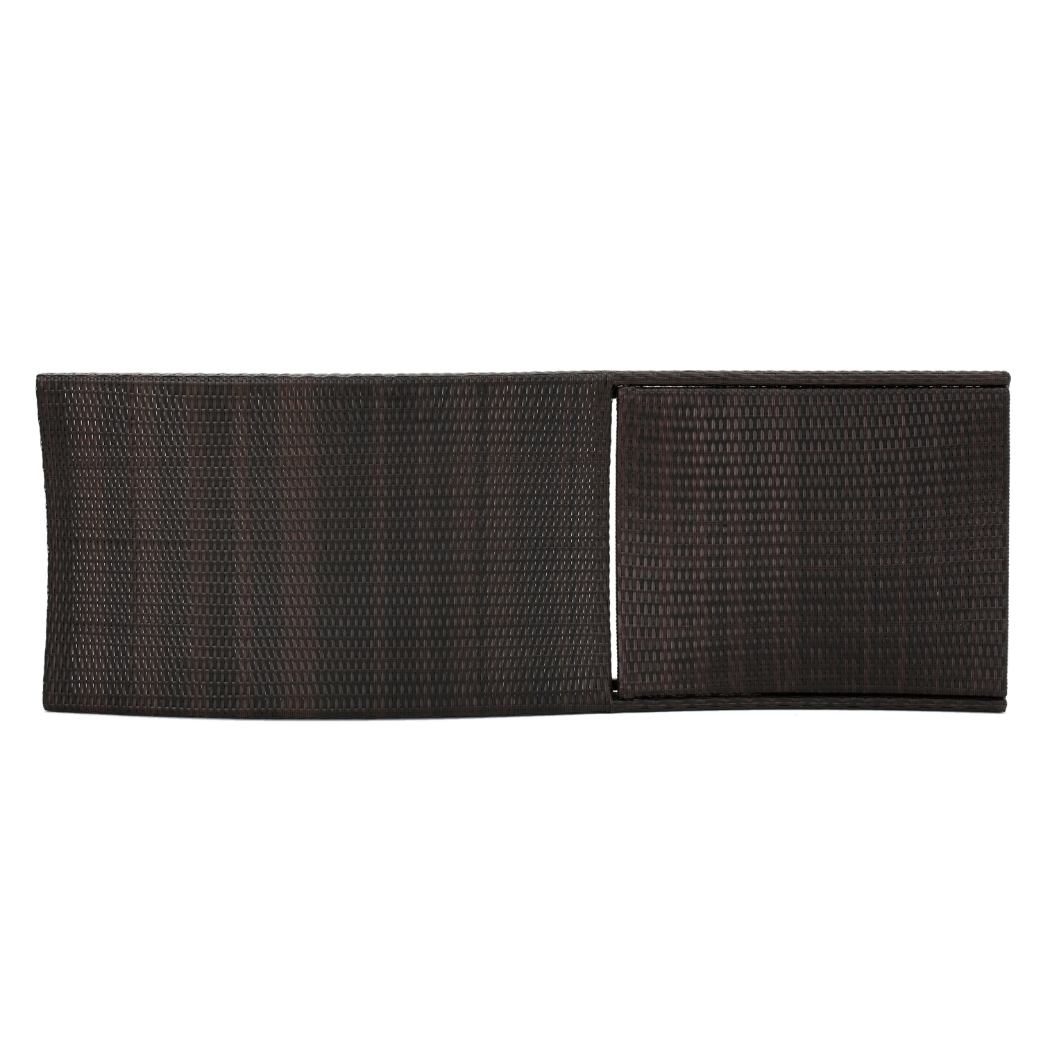 Osier de patio extérieur en PE Aucun assemblage requis 79&nbsp;po lx 27,5&nbsp;po, brun 15&nbsp;h, fauteuil inclinable contemporain en osier de