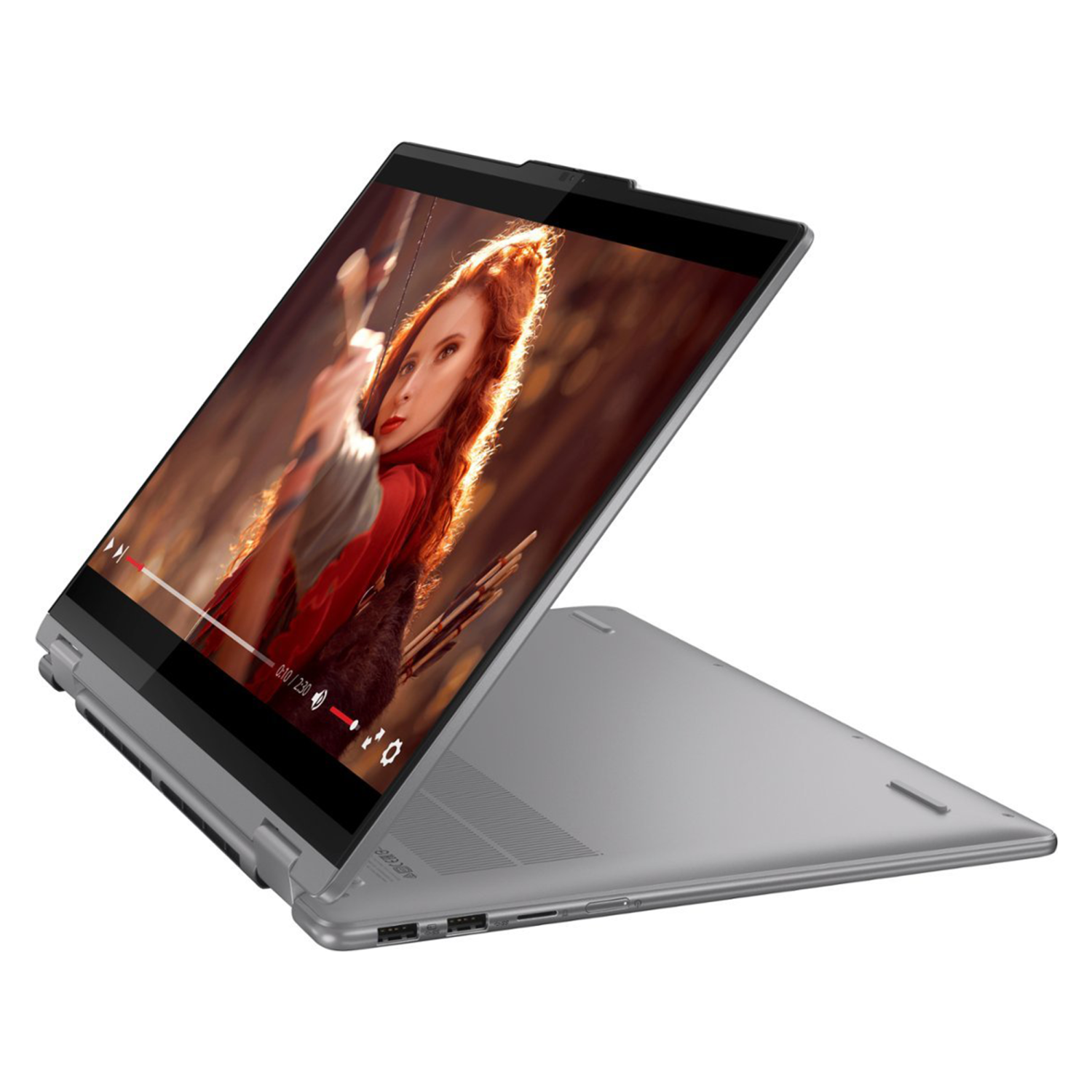 Portable 2-en-1 à écran tactile WUXGA de 7 16&nbsp;po Yoga de Lenovo - Gris arctique-256 station d'accueil
