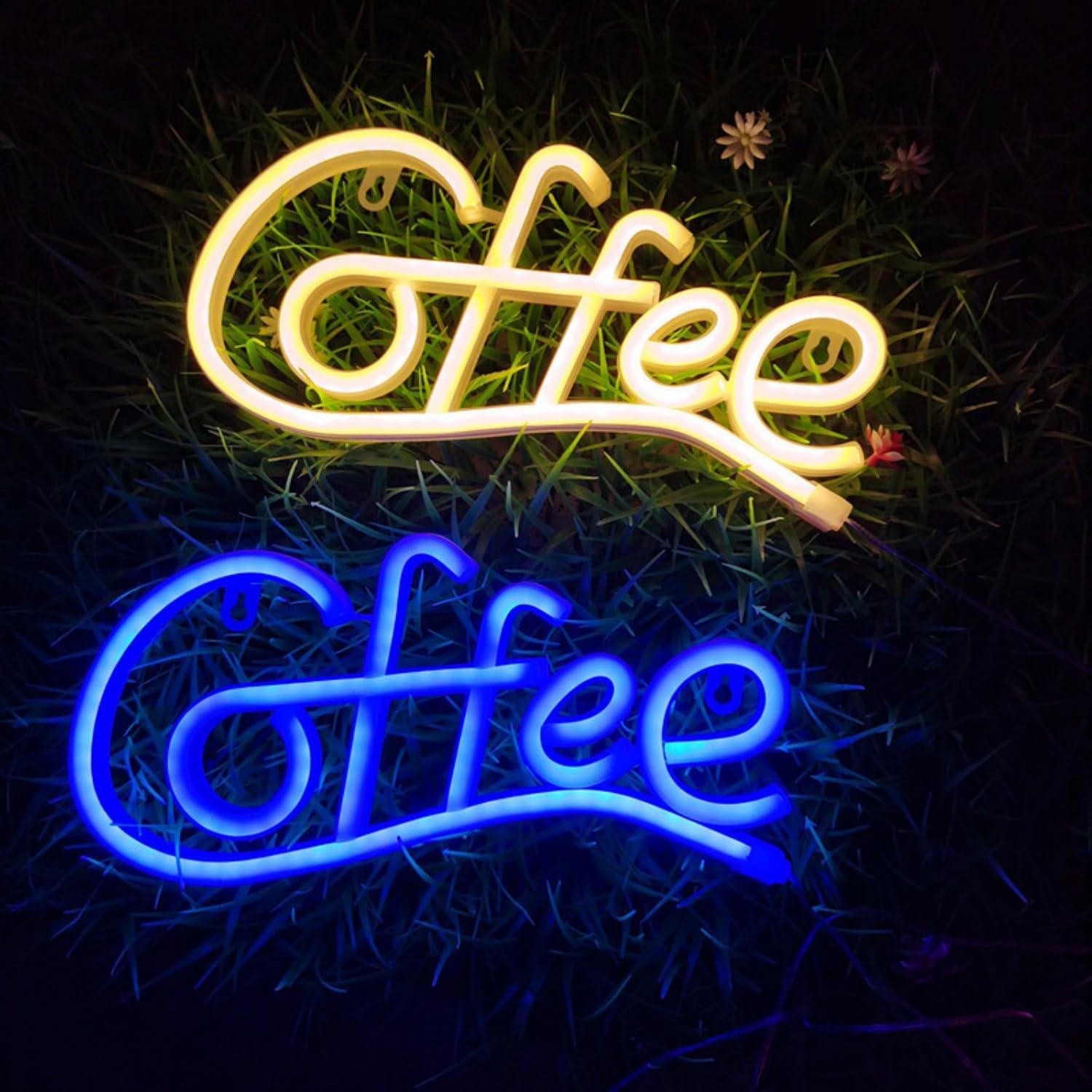 1-pcs Neon Night Light,LED Coffee Neon Signs,USB or Battery Powered Neon Wall Decoration,for Home Bar,Business,Café,Restaurant,Hotel Decoration