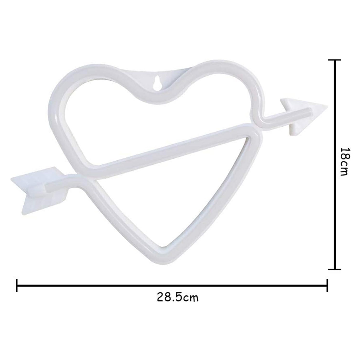 1 lumières de nuit néon en forme de coeur à piles ou lampe murale au néon à commande USB pour Noël Anniversaire fête de mariage Saint-Valentin