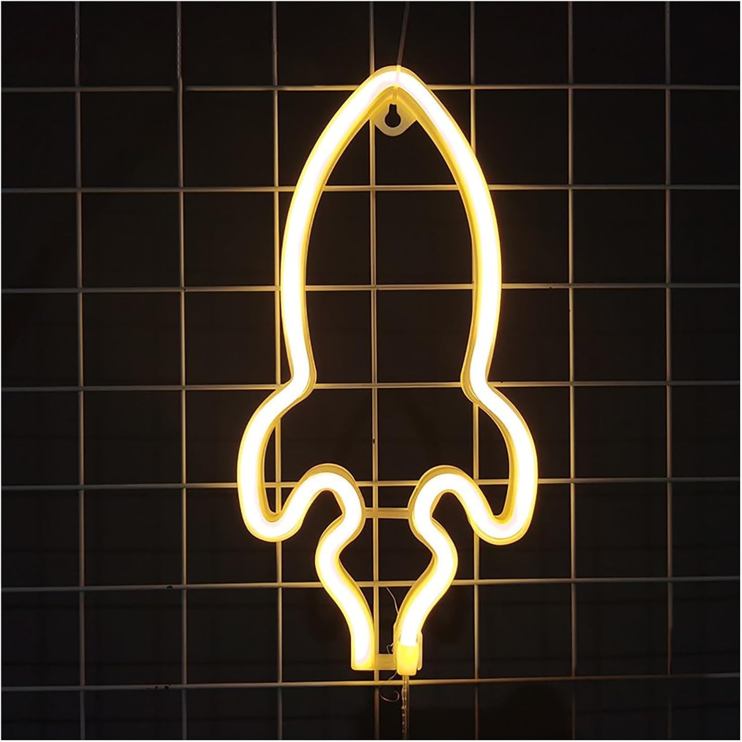 Affiche néon de planète, décoration murale de veilleuse pour chambre d'enfant Décorations de fête de mariage de Noël, USB/piles