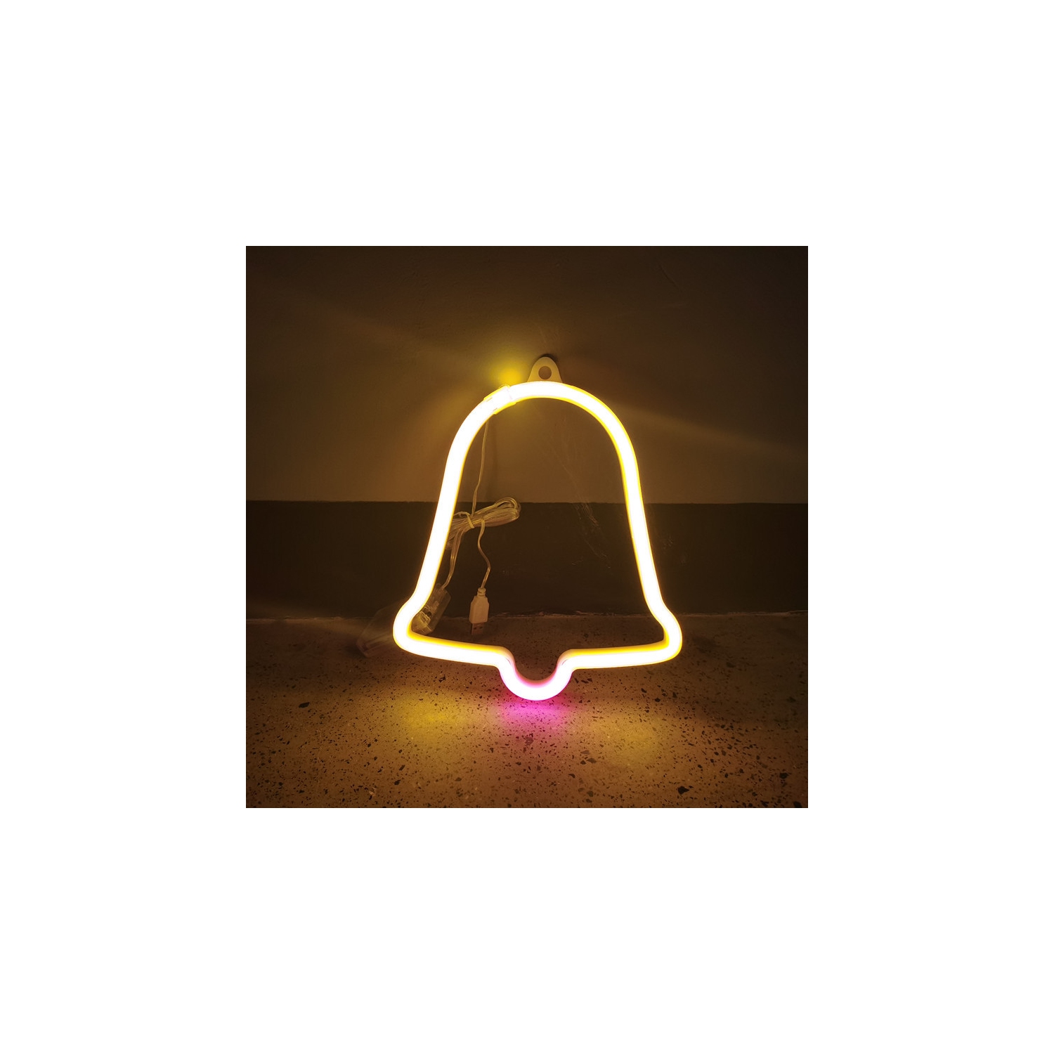 1-pcs Christmas Neon Sign, Battery/USB Powered LED Neon Lights, Xmas Wall Décor for Bedroom, Kids' Room, Home Decoration, Christmas Gifts, Holiday