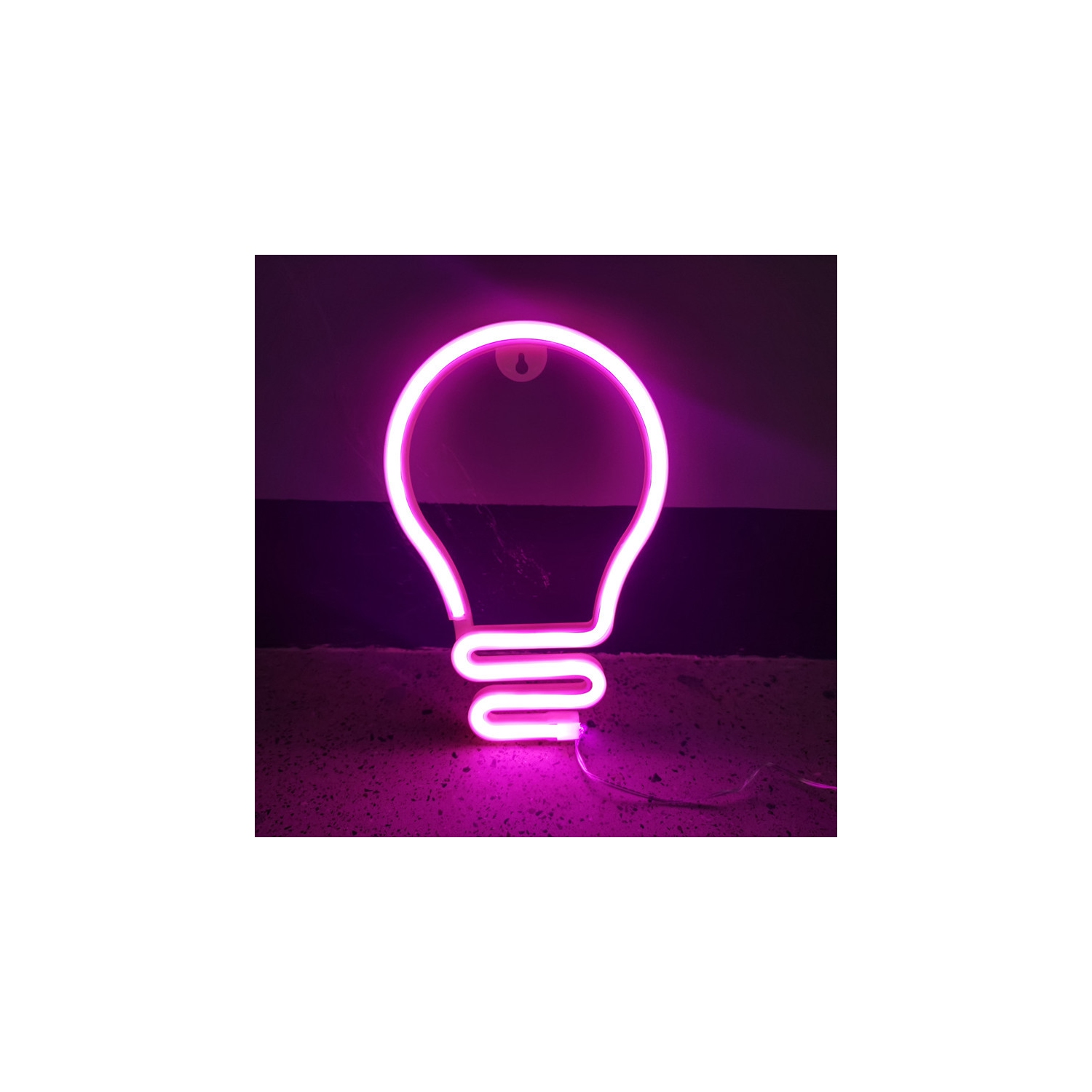 Affiche néon 1 pièces, ampoule DEL néon Lampe de nuit USB Lampe de nuit à DEL alimentée par piles, lampe fluorescente à DEL, décoration murale de