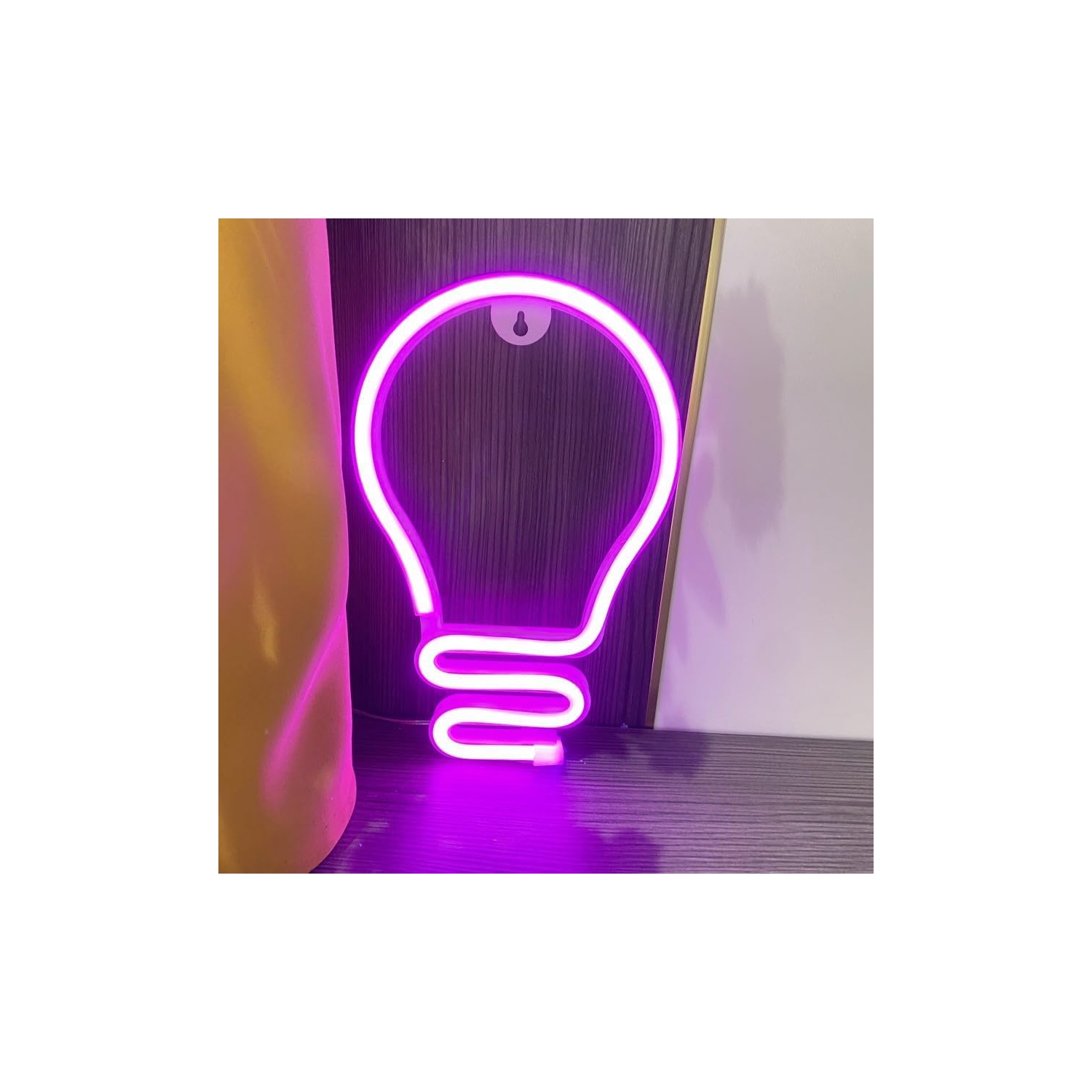 Affiche néon 1 pièces, ampoule DEL néon Lampe de nuit USB Lampe de nuit à DEL alimentée par piles, lampe fluorescente à DEL, décoration murale de