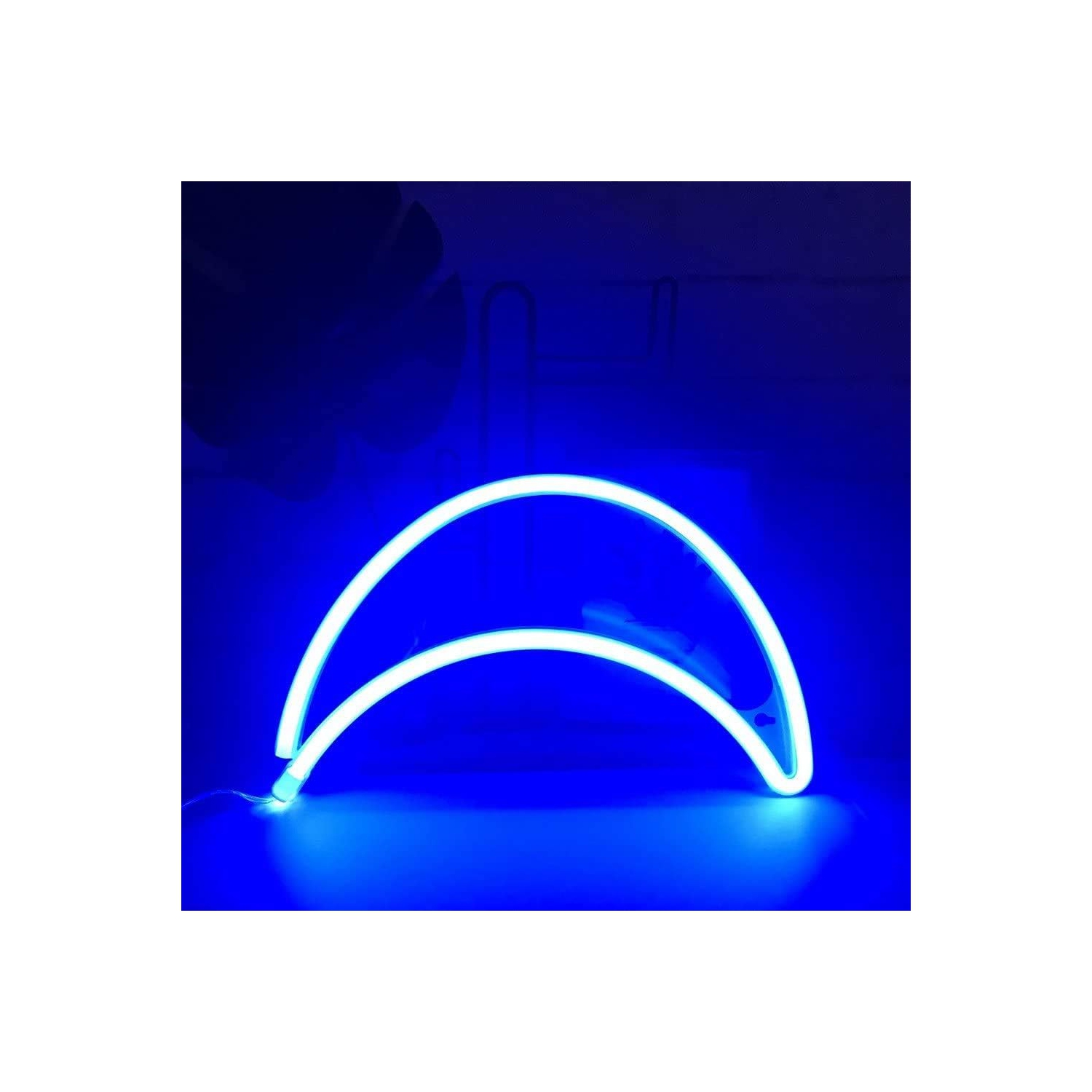 Affiche néon, affiche lunaire néon DEL lampe de nuit lampe de nuit USB Lampe de néon à DEL alimentée par piles, décoration murale de chambre à coucher