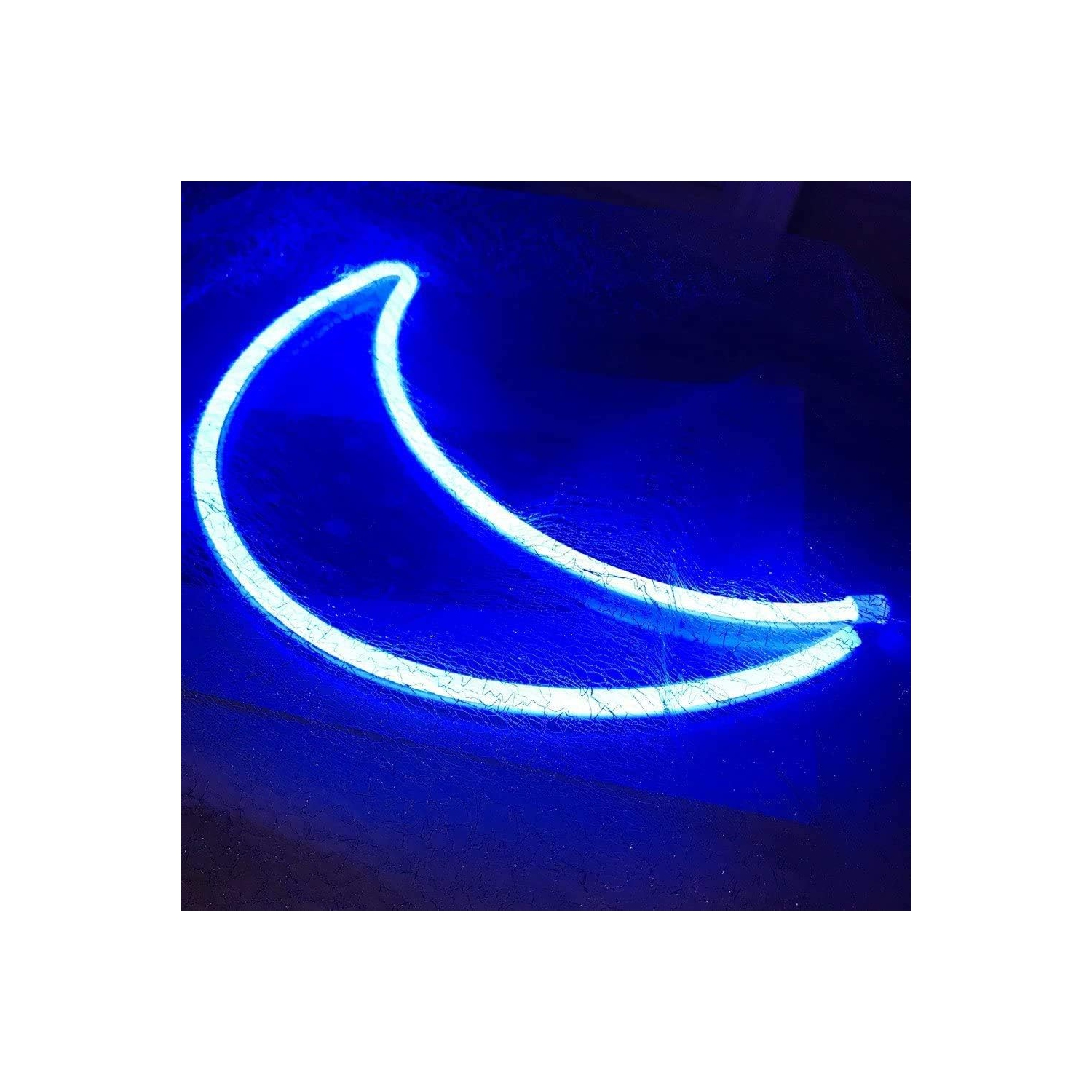 Affiche néon, affiche lunaire néon DEL lampe de nuit lampe de nuit USB Lampe de néon à DEL alimentée par piles, décoration murale de chambre à coucher