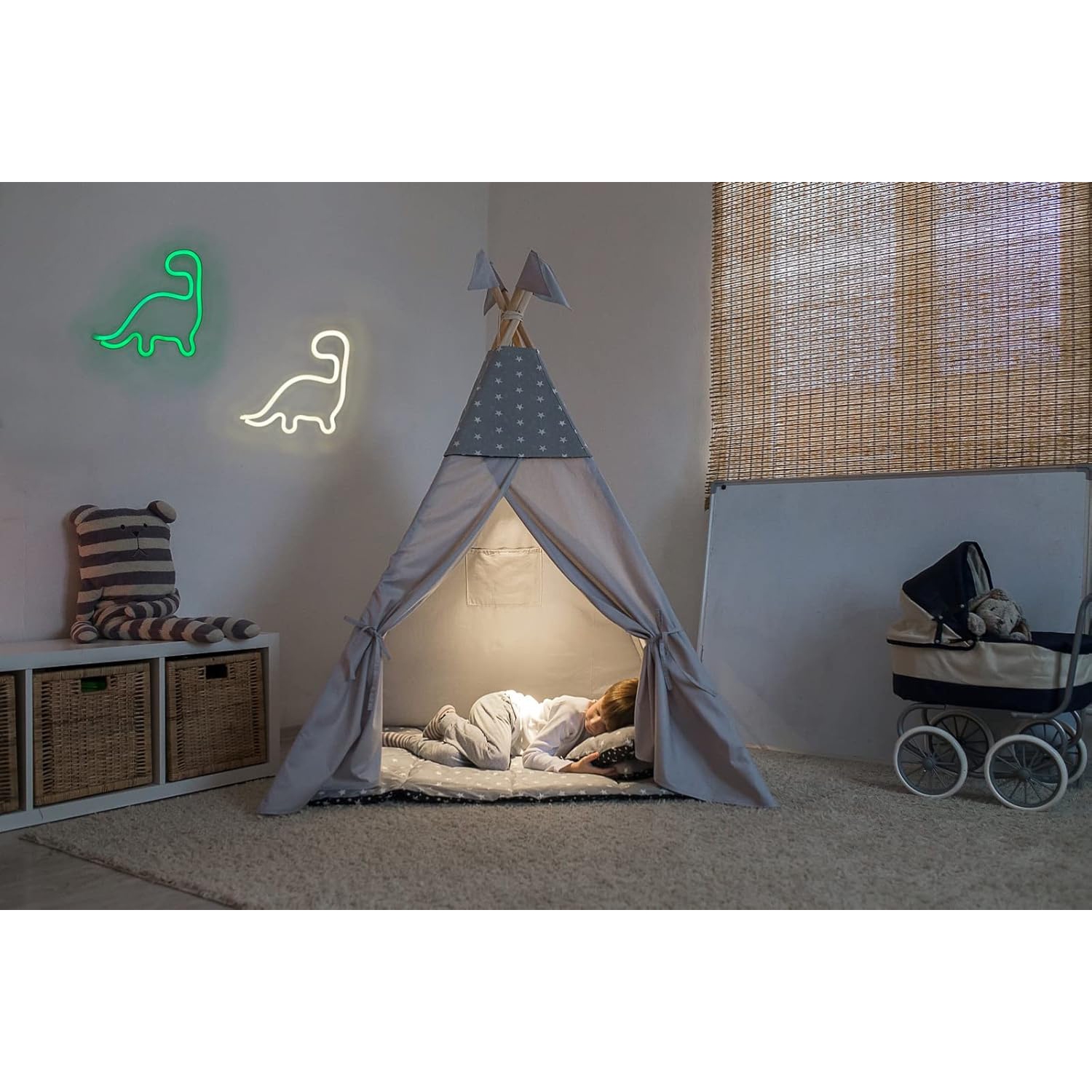 1-pcs Dinosaur Neon Sign Led Light Wall Decoration Room Decor Cute Night Light Gift Children Kids Girl Gift Birthday Party Aesthetic Light