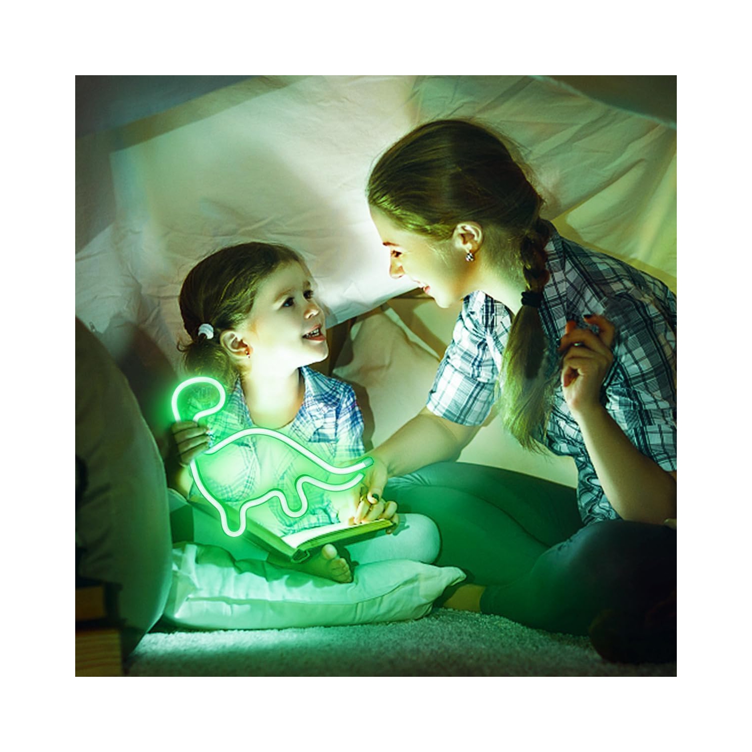 1-pcs Dinosaur Neon Sign Led Light Wall Decoration Room Decor Cute Night Light Gift Children Kids Girl Gift Birthday Party Aesthetic Light