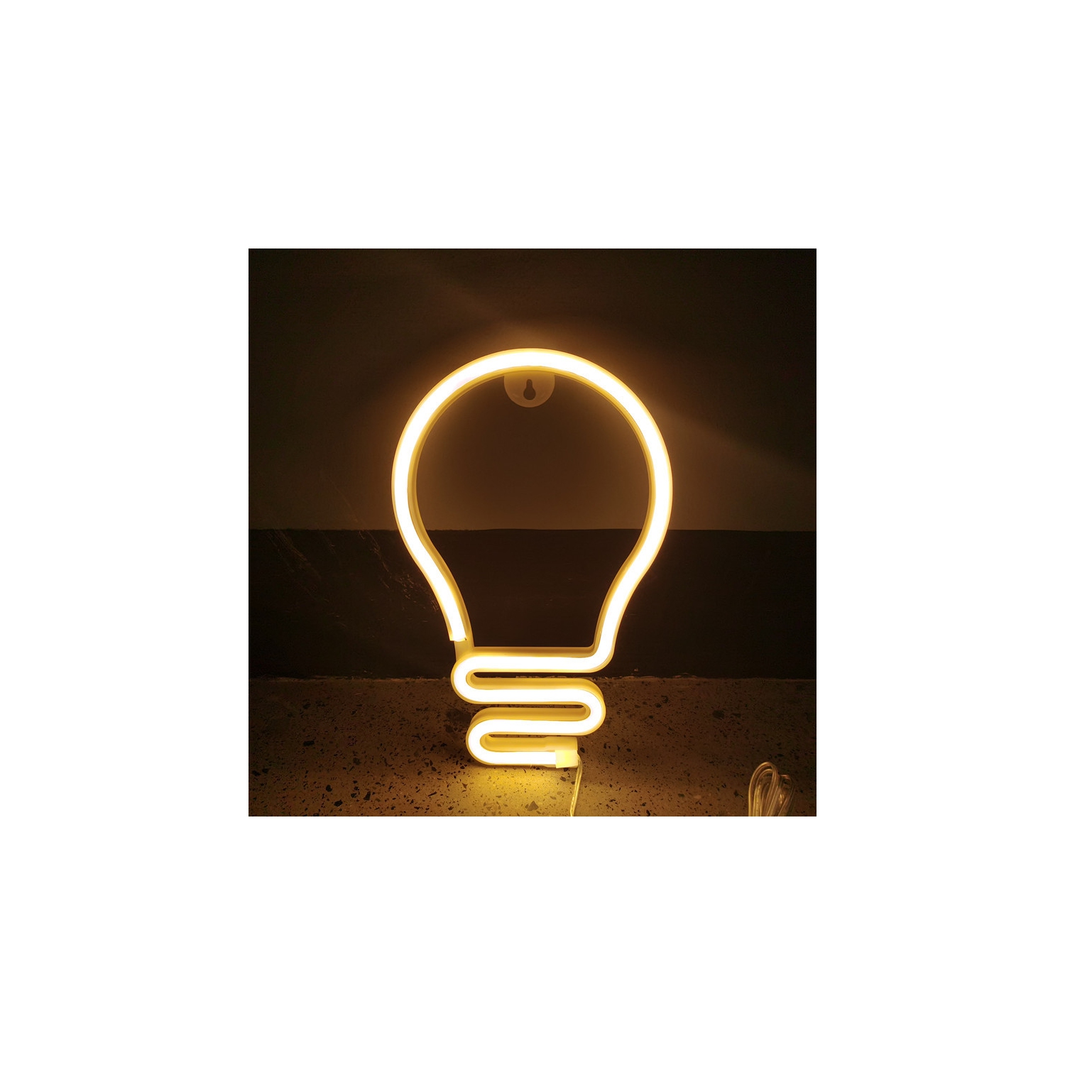 Affiche néon 1 pièces, ampoule DEL néon Lampe de nuit USB Lampe de nuit à DEL alimentée par piles, lampe fluorescente à DEL, décoration murale de