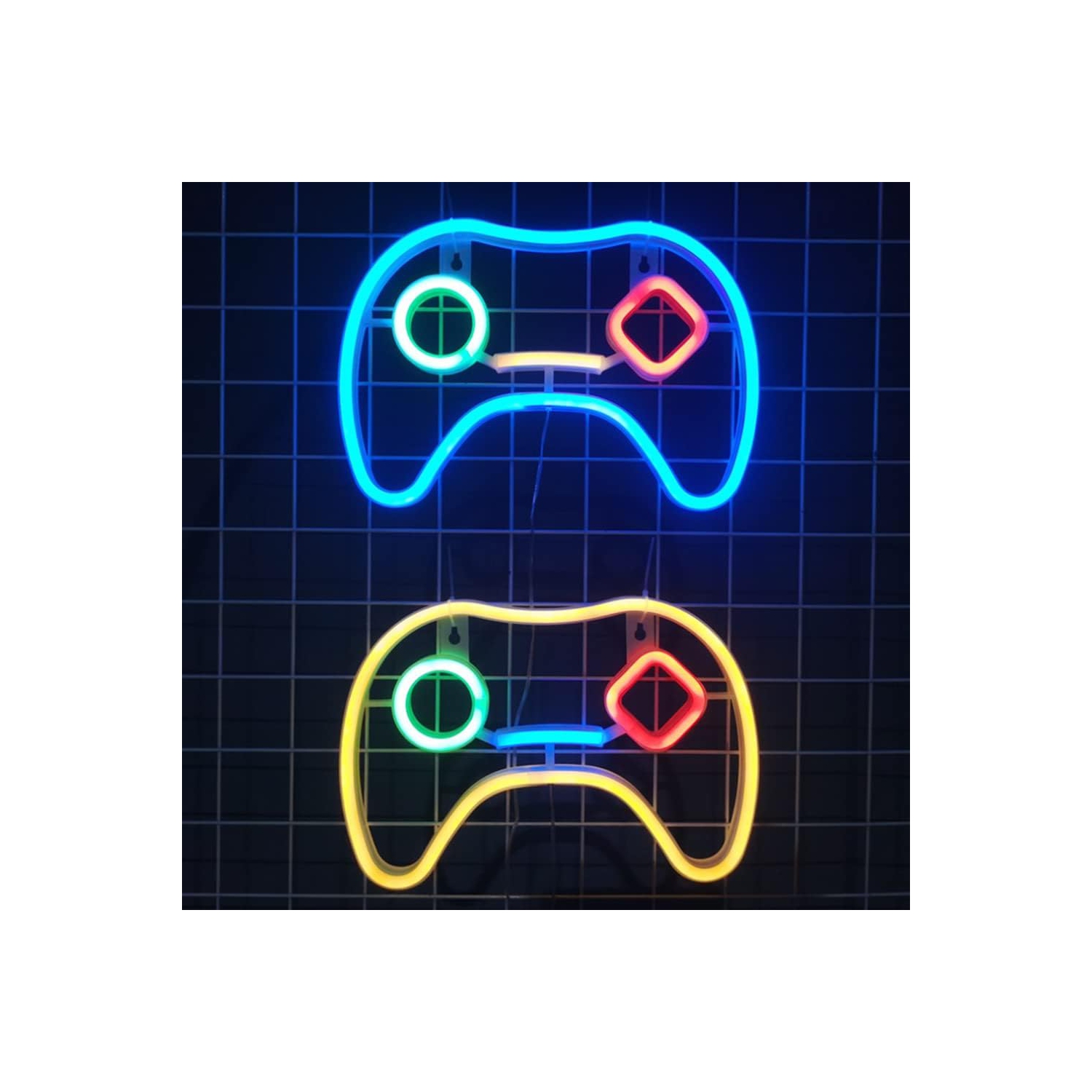 Affiche néon en 1 pièces, lampe de nuit DEL au néon Game Neon Light USB Pile LED Neon Light Wall Room