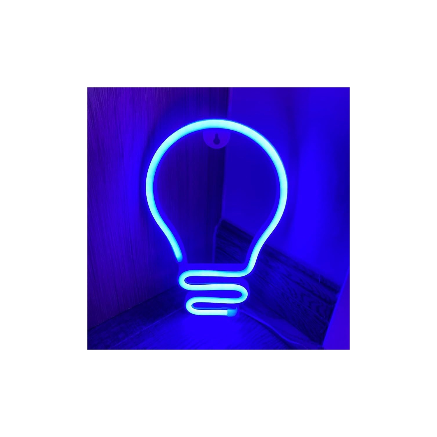 Affiche néon 1 pièces, ampoule DEL néon Lampe de nuit USB Lampe de nuit à DEL alimentée par piles, lampe fluorescente à DEL, décoration murale de