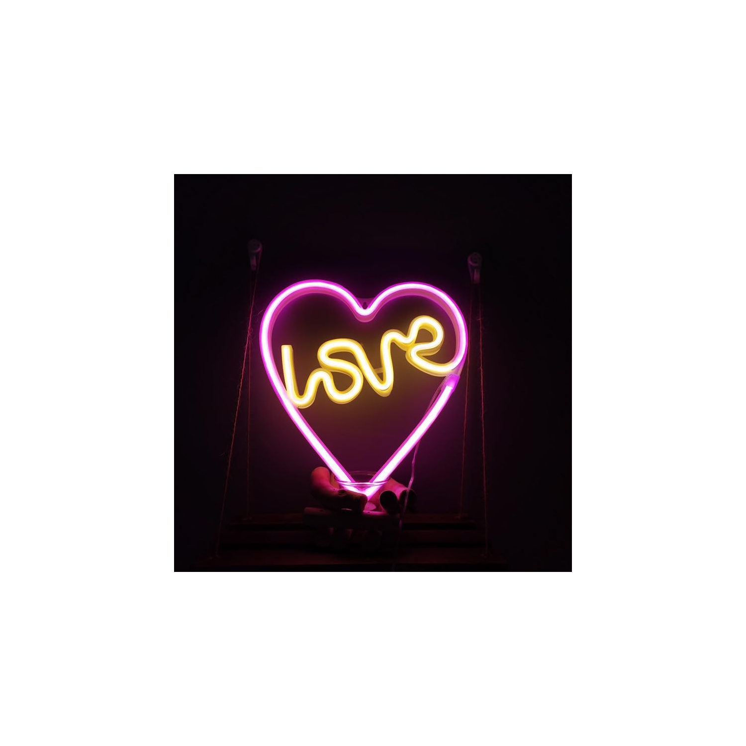 Veilleuse néon, panneau néon Cupid, décoration murale au néon à piles ou USB, pour Noël Anniversaire fête de mariage Enfants Décoration de salon