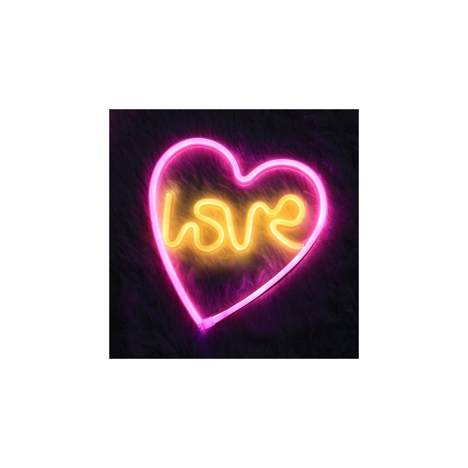 Veilleuse néon, panneau néon Cupid, décoration murale au néon à piles ou USB, pour Noël Anniversaire fête de mariage Enfants Décoration de salon