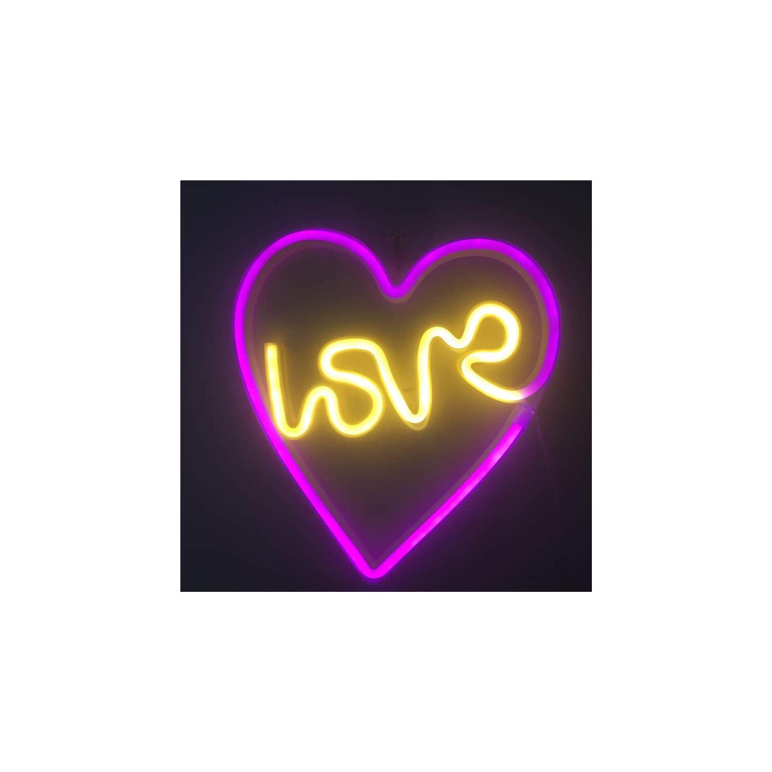 Veilleuse néon, panneau néon Cupid, décoration murale au néon à piles ou USB, pour Noël Anniversaire fête de mariage Enfants Décoration de salon