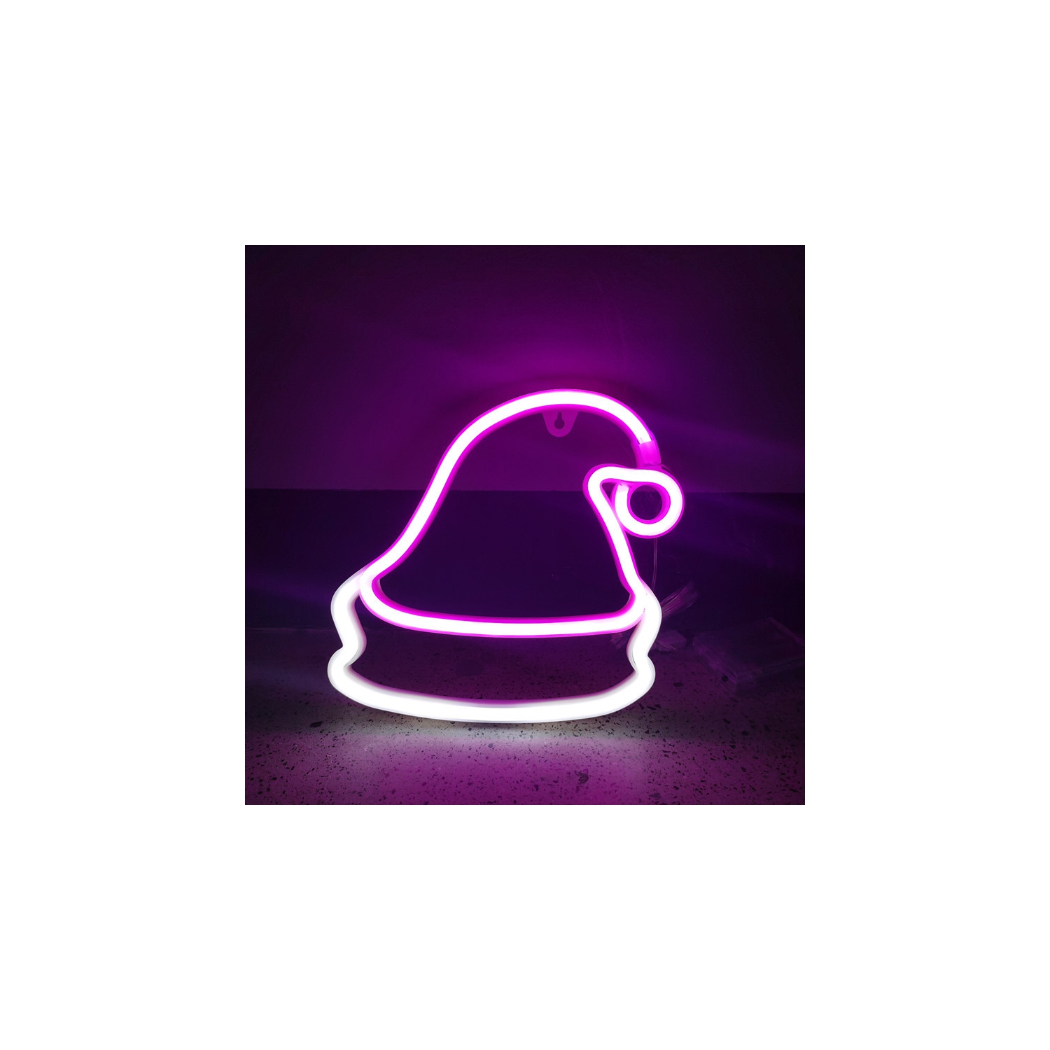 1-pcs Christmas Neon Sign, Battery/USB Powered LED Neon Lights, Xmas Wall Décor for Bedroom, Kids' Room, Home Decoration, Christmas Gifts, Holiday