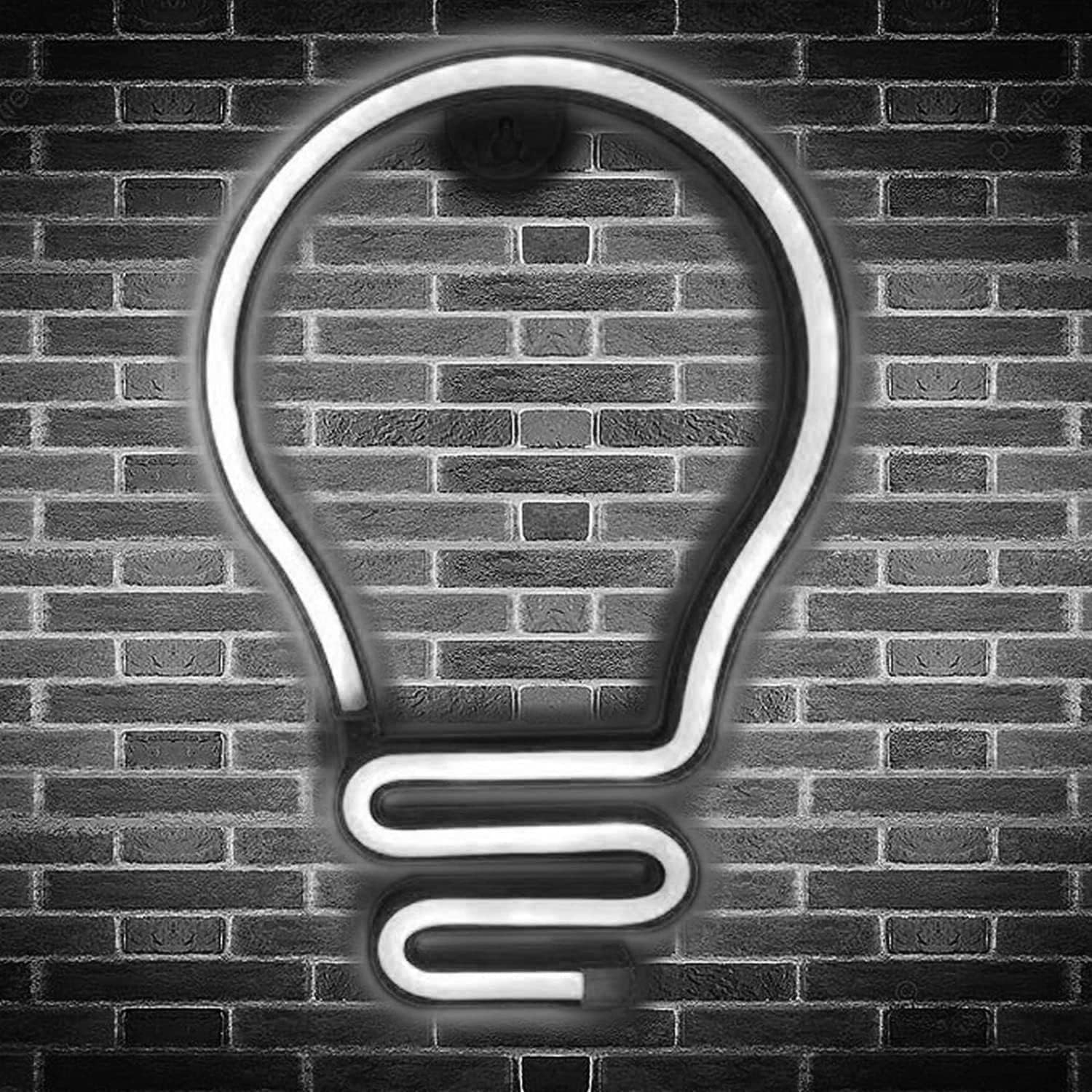 1-pcs Neon Sign, Bulb Neon Sign LED Neon Light Night Lamp USB Battery Powered Led Neon Light Sign Bedroom Wall Decor