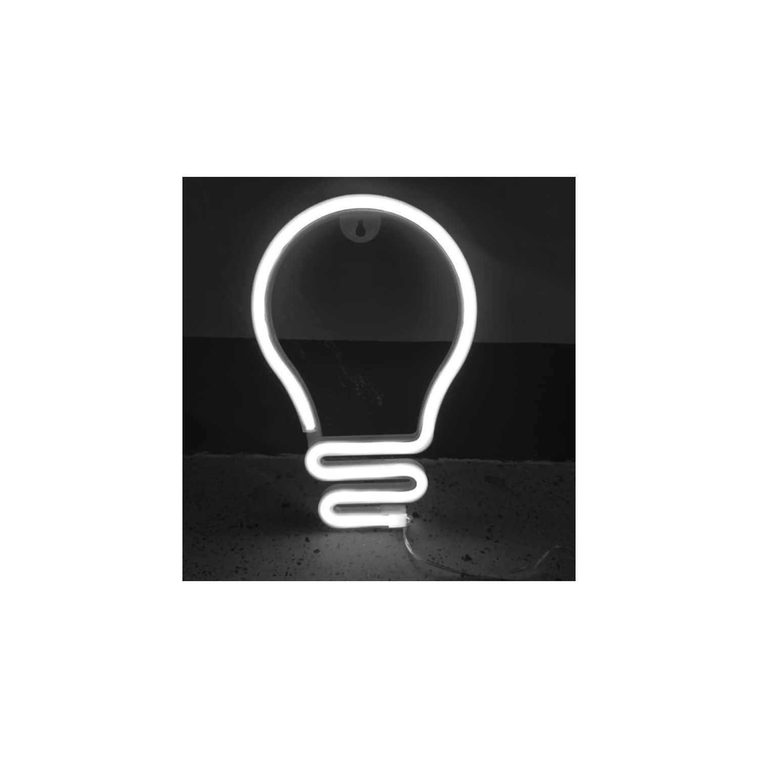 1-pcs Neon Sign, Bulb Neon Sign LED Neon Light Night Lamp USB Battery Powered Led Neon Light Sign Bedroom Wall Decor