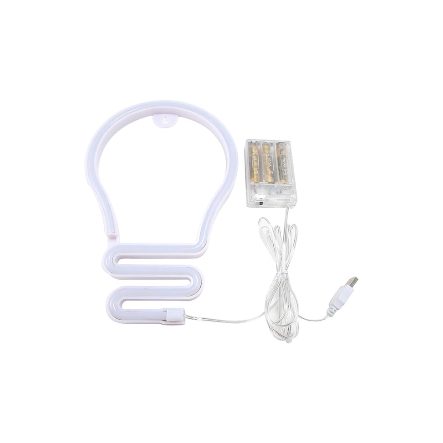 1-pcs Neon Sign, Bulb Neon Sign LED Neon Light Night Lamp USB Battery Powered Led Neon Light Sign Bedroom Wall Decor