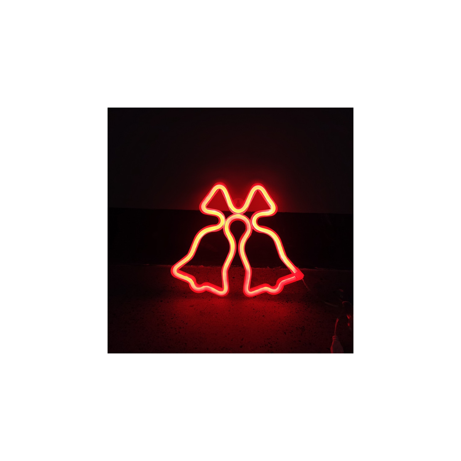 1-pcs Christmas Neon Sign, Battery/USB Powered LED Neon Lights, Xmas Wall Décor for Bedroom, Kids' Room, Home Decoration, Christmas Gifts, Holiday