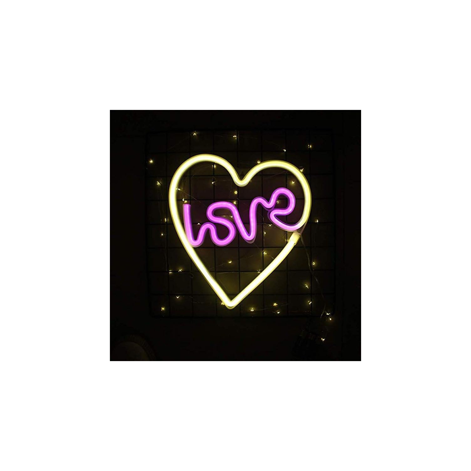 Veilleuse néon, panneau néon Cupid, décoration murale au néon à piles ou USB, pour Noël Anniversaire fête de mariage Enfants Décoration de salon