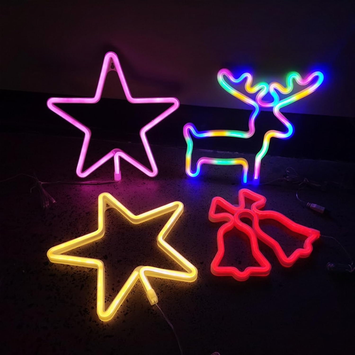 Christmas Neon Sign, Battery/USB Powered LED Neon Lights, Xmas Wall Décor for Bedroom, Kids' Room, Home Decoration, Christmas Gifts, Holiday Party,