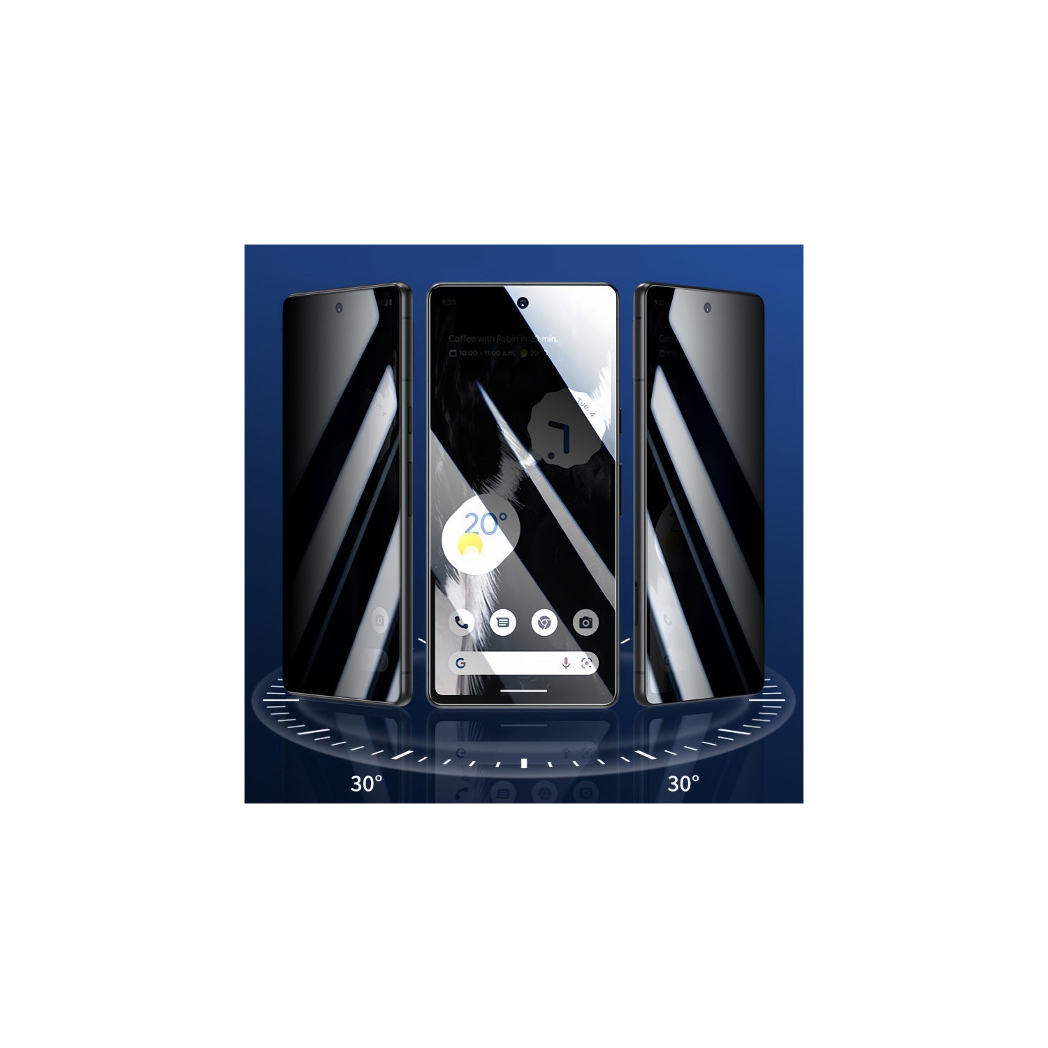 Protecteur d'écran en verre trempé ultramince de PANDACO pour Pixel 7 de Google