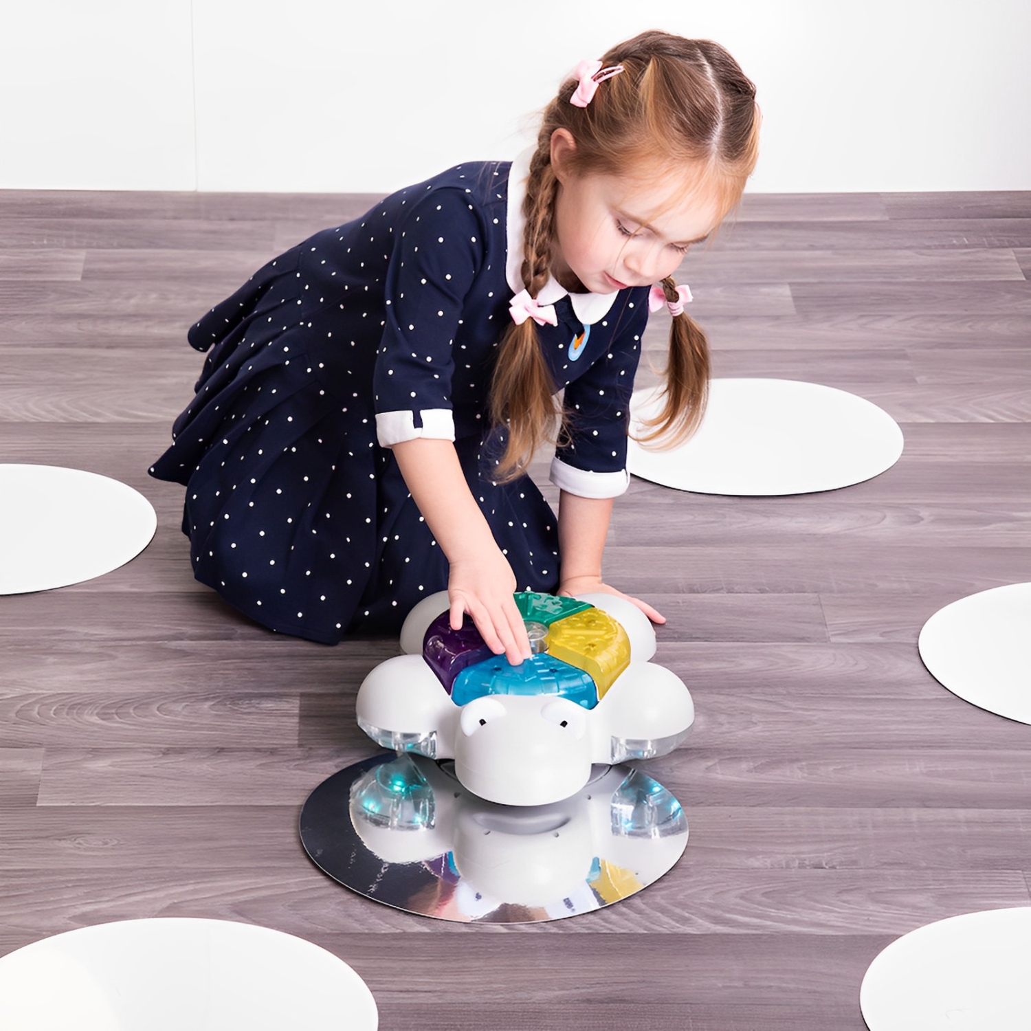 TTS Educational Mirror Spots 10-Pcs for Light Up Glow and Go Robot Educational Accessories for Children for Toddlers, Boys and Girls, Preschool and