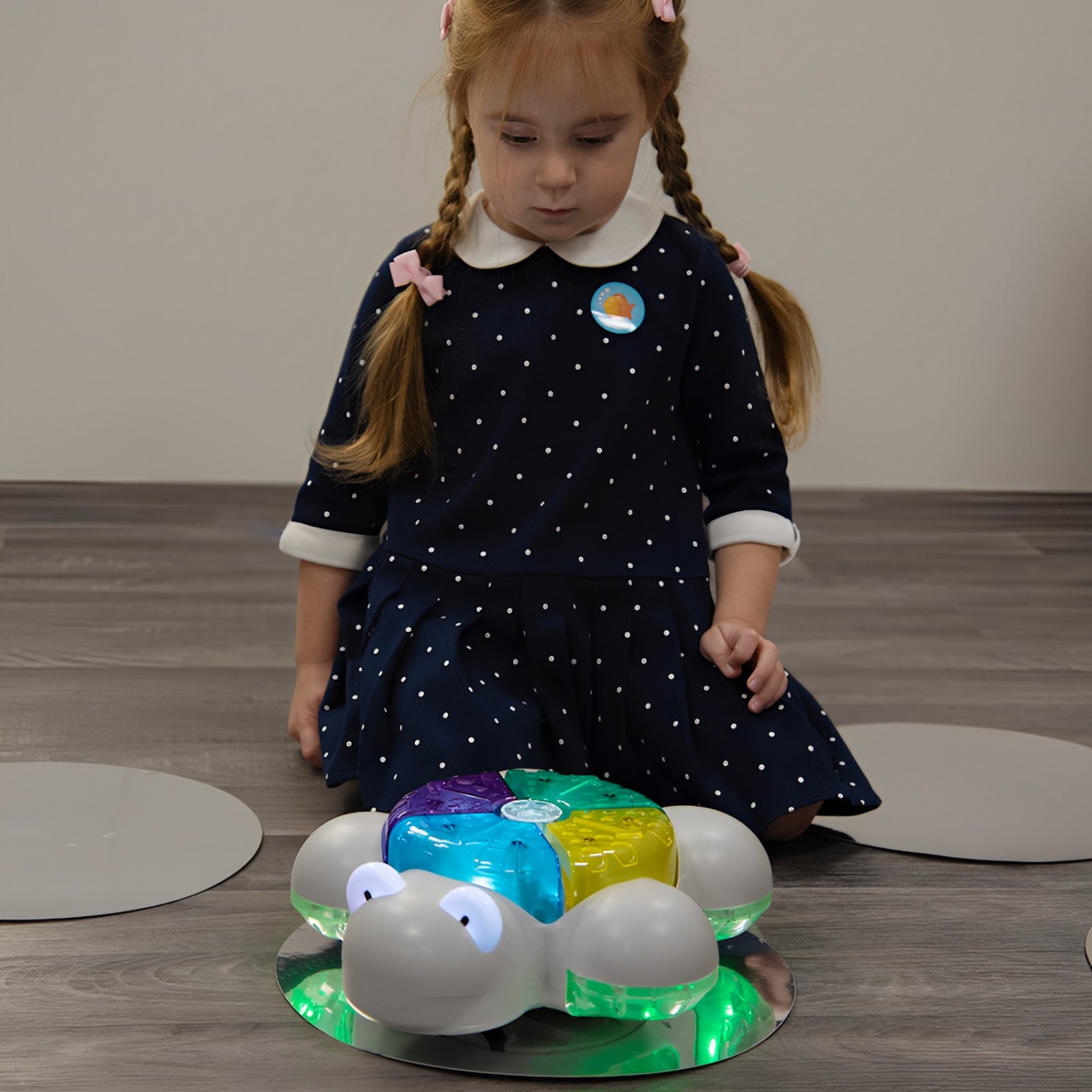 TTS Educational Mirror Spots 10-Pcs for Light Up Glow and Go Robot Educational Accessories for Children for Toddlers, Boys and Girls, Preschool and