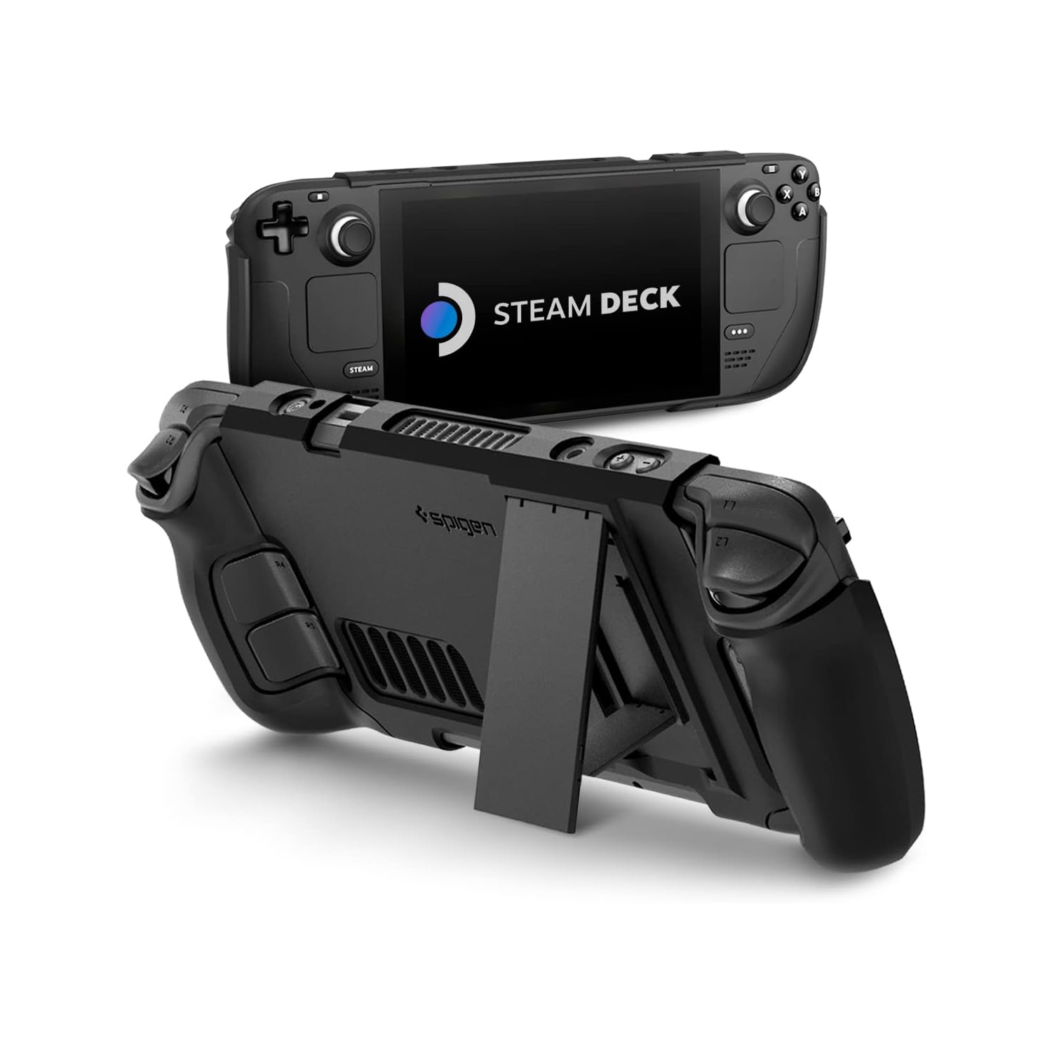 Spigen Thin Fit Pro Protective Steam Deck LCD / Steam Deck OLED (2023) Case with Kickstand Designed for Steam Deck Case TPU & PC Cover with Shock
