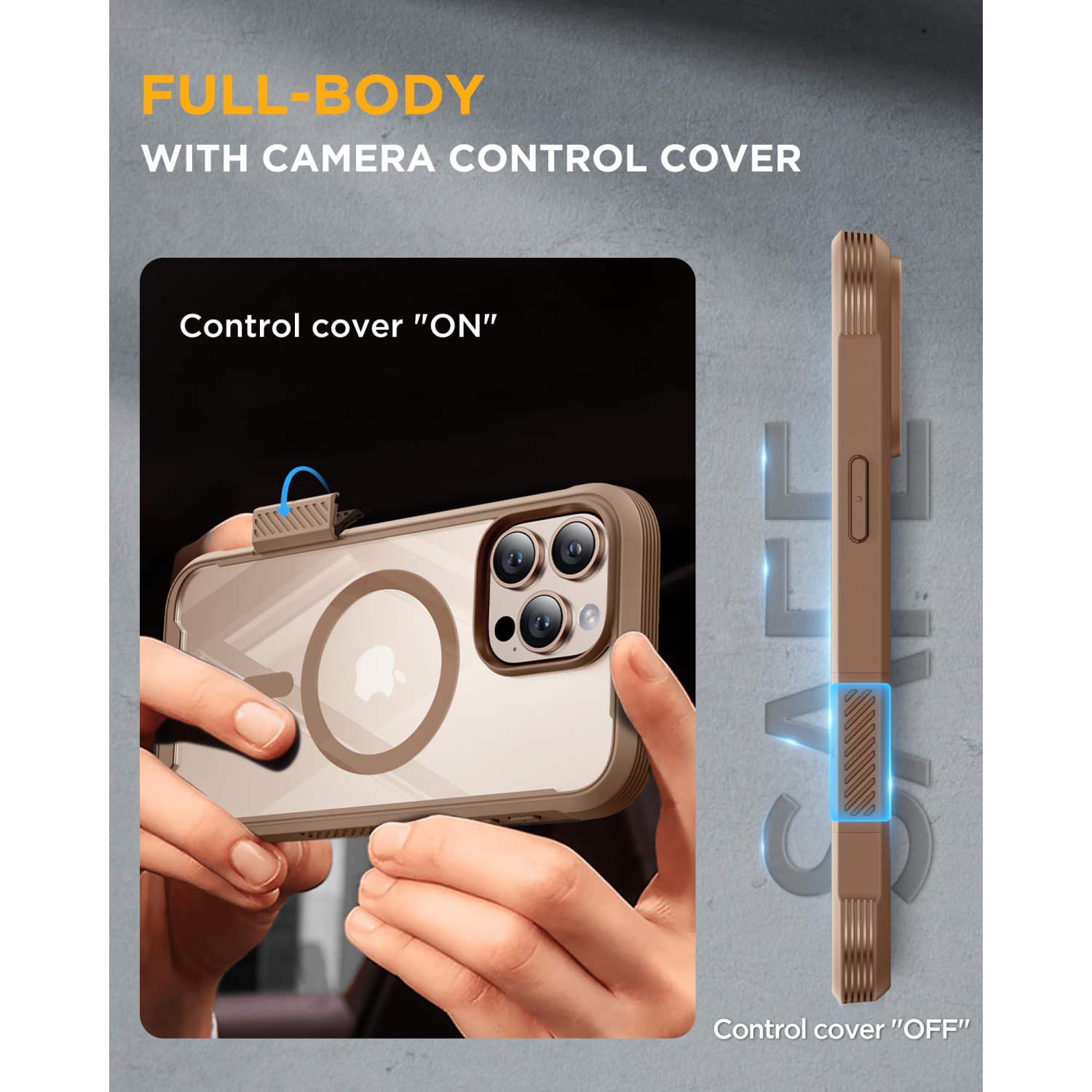 iPhone 16 Pro Max Case 6.9'' Full-Body Military Drop-Proof Phone Case for iPhone 16 Pro Max with Built-in Glass Screen Protector & Camera Protector