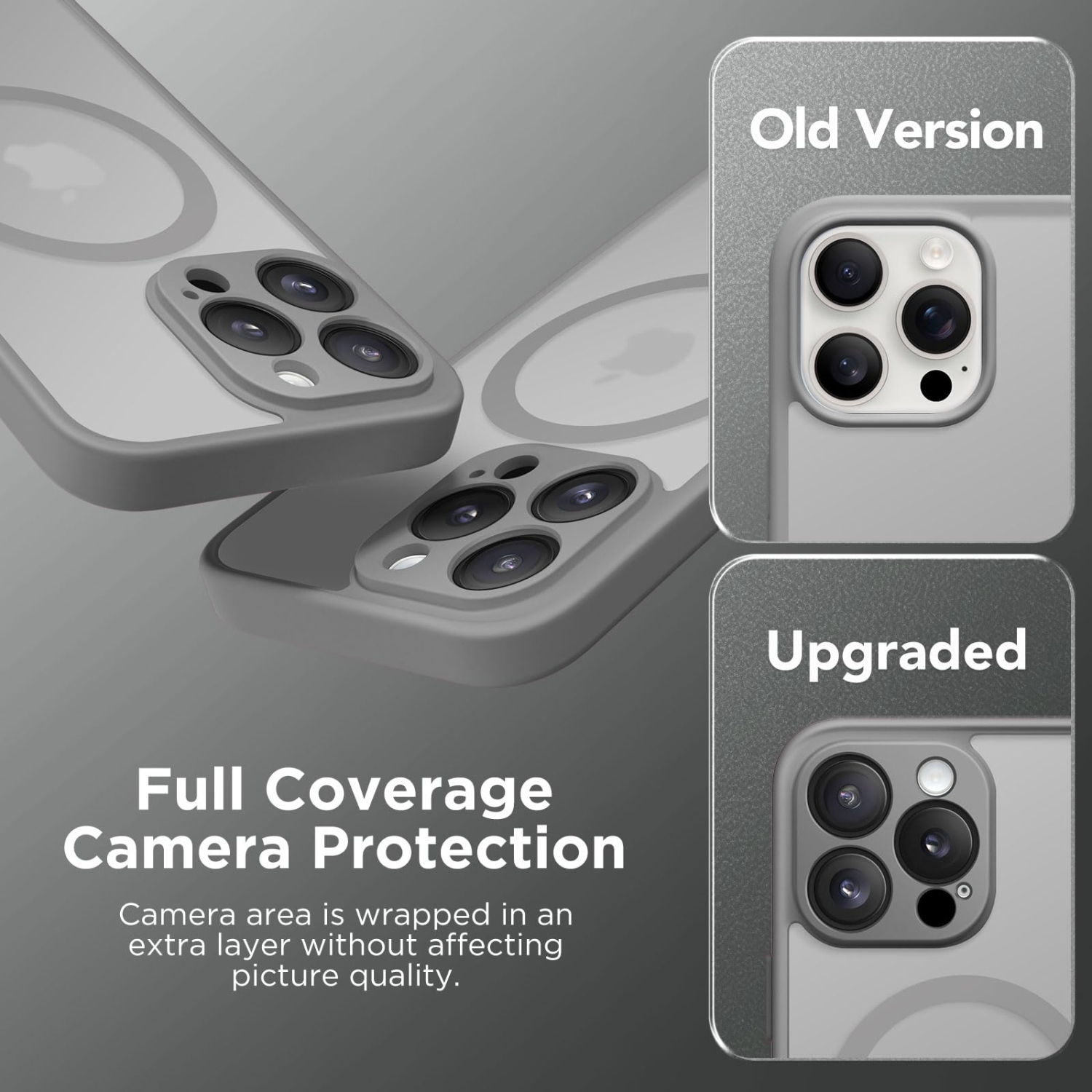 Magnetic Compatible with iPhone 16 Pro Max Case, Upgraded Full Camera Protection Compatible with MagSafe Protective Translucent Matte Women Phone