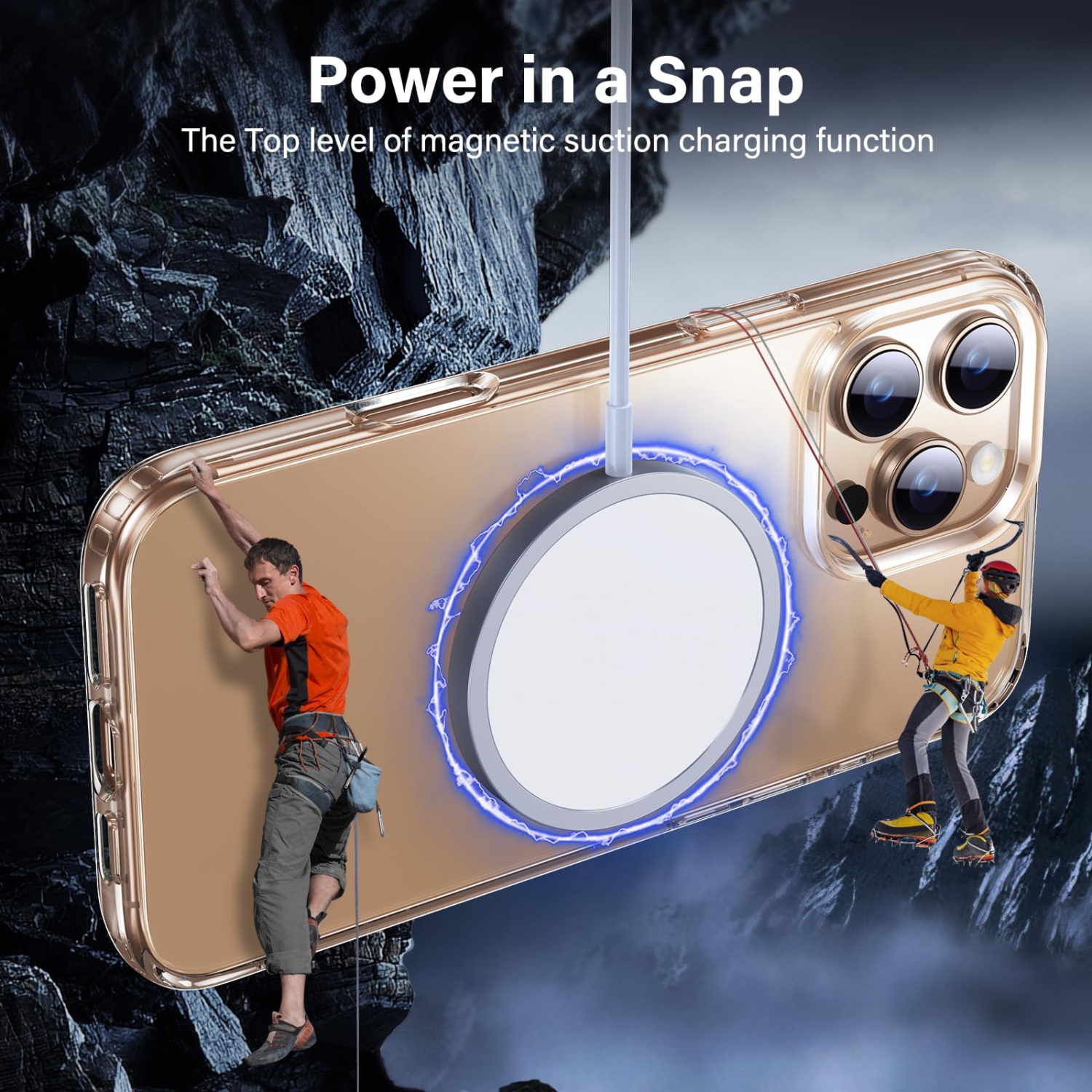 Étui pour iPhone 16 Pro Max ne jaunit pas avec 2 protecteurs d'écran en verre trempé + 2 protecteurs d'objectif de caméra, protection de qualité