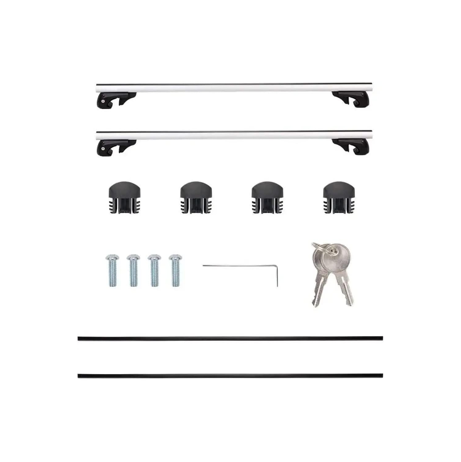 Stanz Roof Rack Crossbars 54 in Aero Aluminum Cross Bars Raised Side Rail Gap Needed - Mounts to The Rooftop of Your Car or SUV