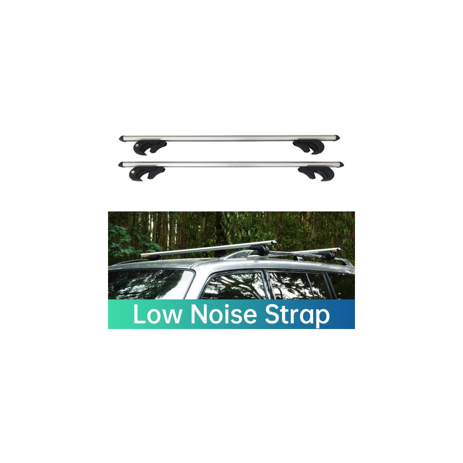 Stanz Roof Rack Crossbars 54 in Aero Aluminum Cross Bars Raised Side Rail Gap Needed - Mounts to The Rooftop of Your Car or SUV