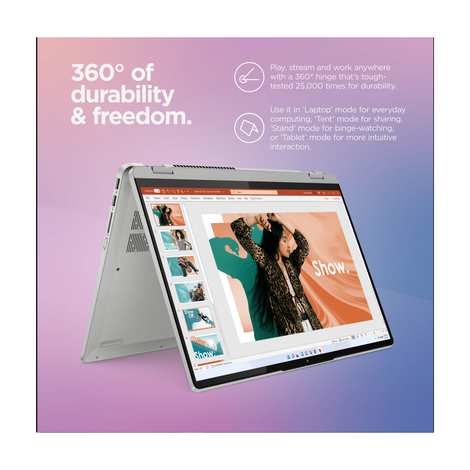 Lenovo Flex 5 16" WX 2-IN-1 Touchscreen Intel i7-1255U 8GB 512GB Windows 11 Grey Refurbished Excellent