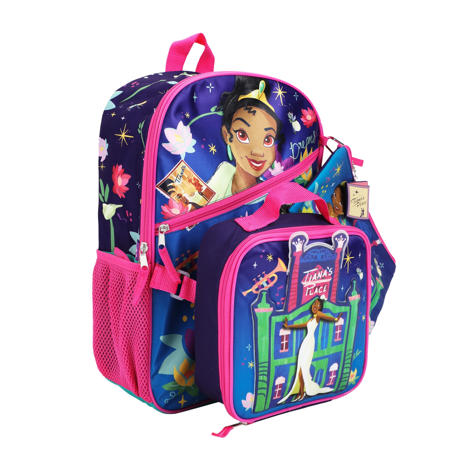 Disney Princess Tiana's Place 5 Piece 16" Kids Backpack Set