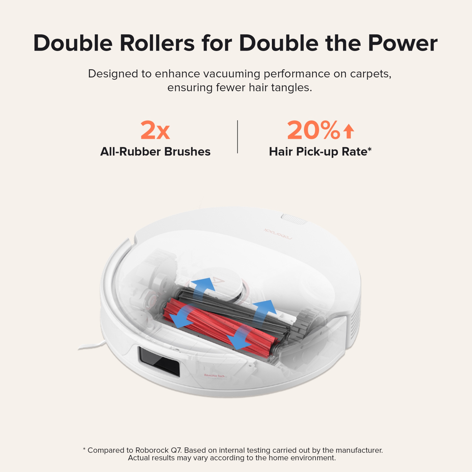 Aspirateur robot-vadrouille Q8 Max+ avec évitement d’obstacles, navigation intelligente, station d’accueil à vidage automatique, brosse à double