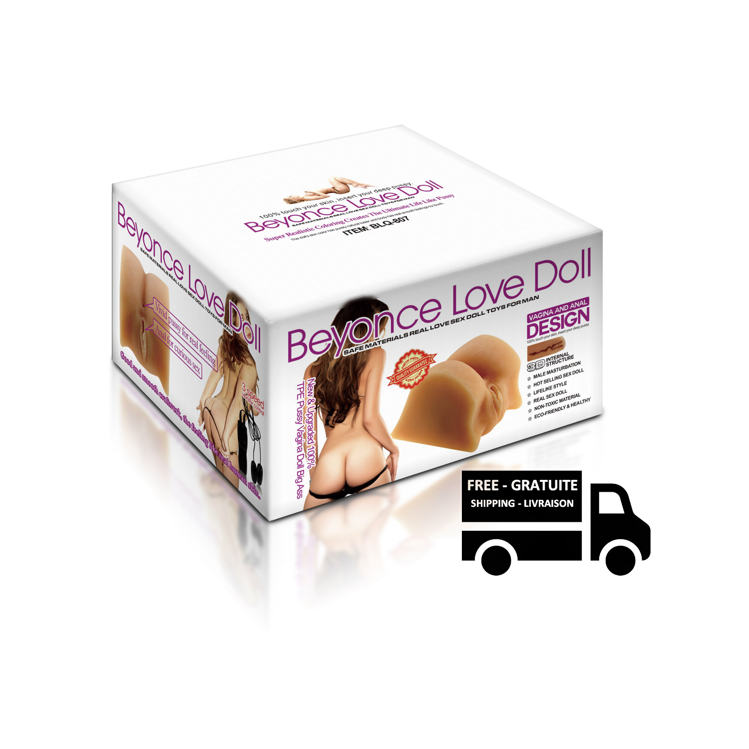 POUPÉE BEYONCE MASCULIN MASTURBATION SEX LOVE DE STIMULA VIBRANTE ANALE ET VAGINE - DELIVERED DANS UN EMBALLAGE CADEAU DISCRET