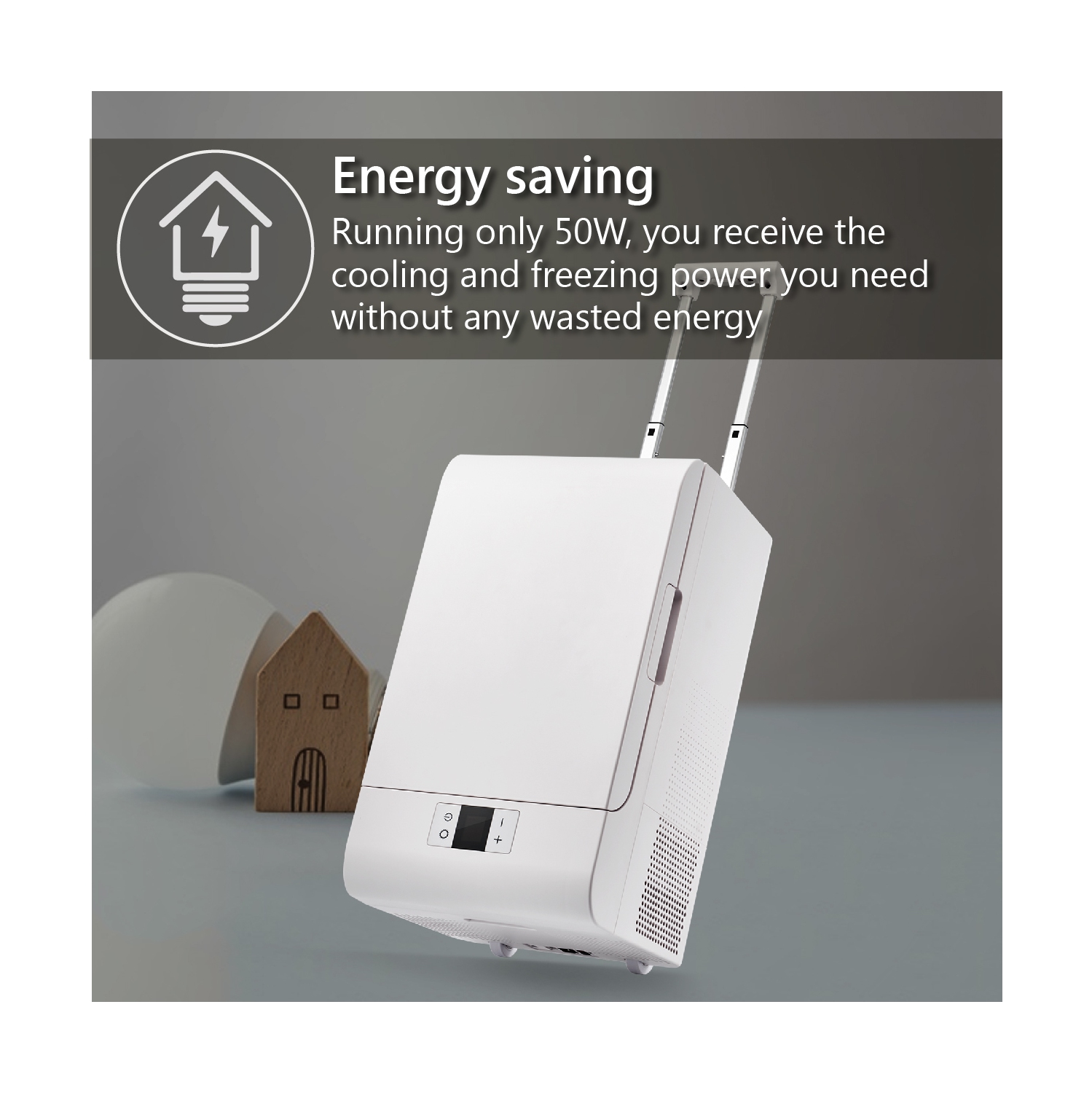 Equator Rolling Fridge-Freezer Portable Casters Retractable Handle 0.7cf 12/110V