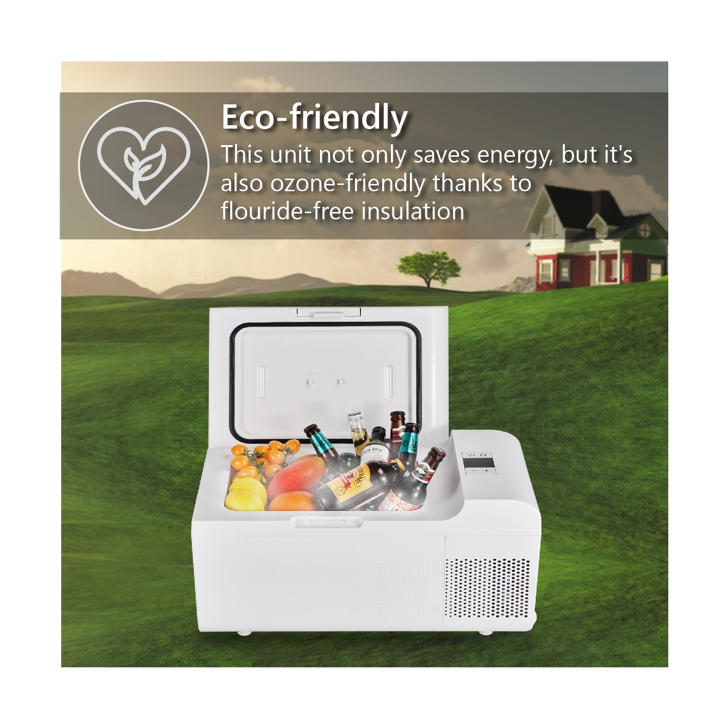 Equator Rolling Fridge-Freezer Portable Casters Retractable Handle 0.7cf 12/110V