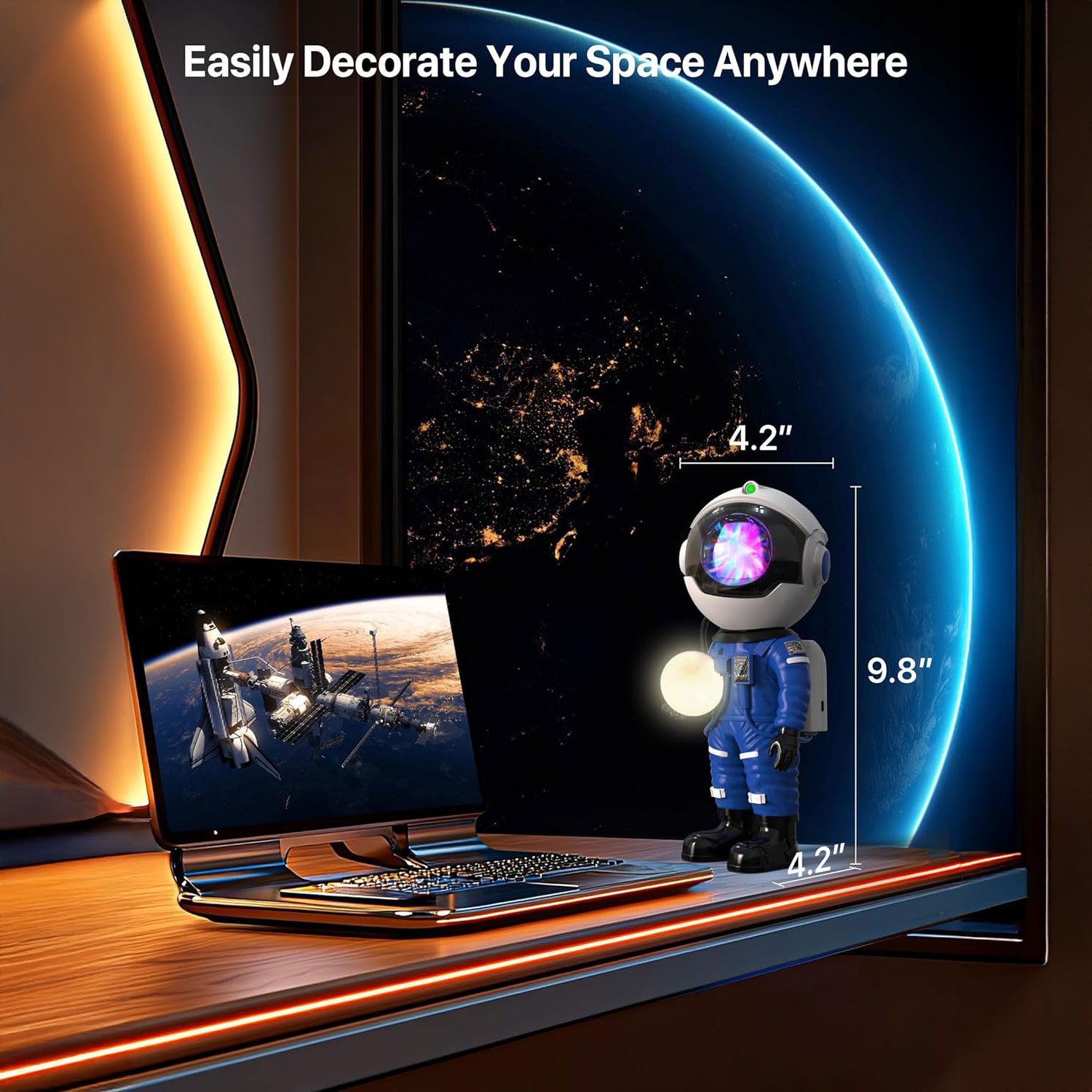 Projecteur de galaxie Astronaut de SUMKEA , Nebulae Light , Bleu