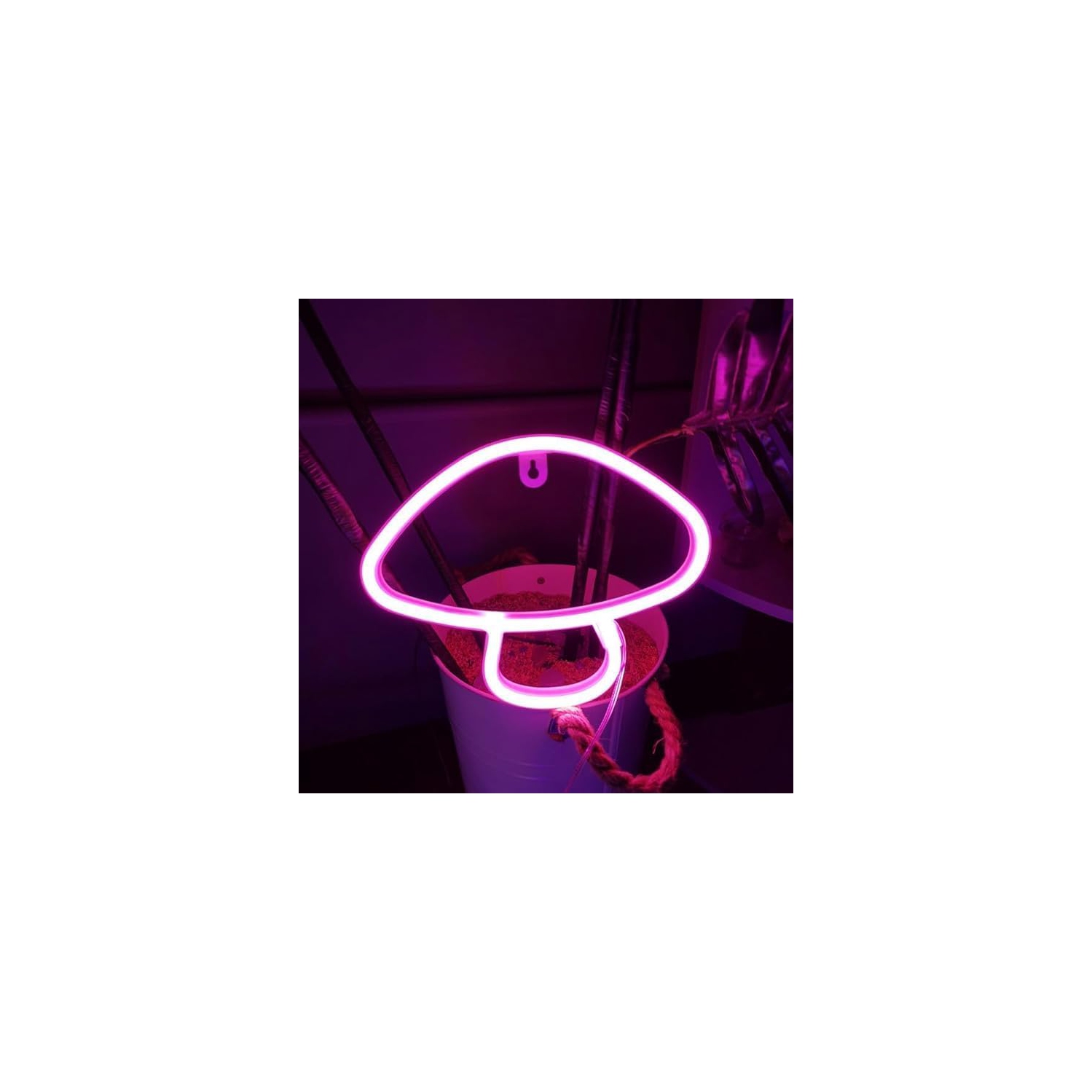 1-pcs Neon Sign, Mushroom Neon Sign LED Neon Light Night Lamp USB Battery Powered Led Neon Light Sign,Valentine's Day Decor, Bedroom, Bars, Shops,