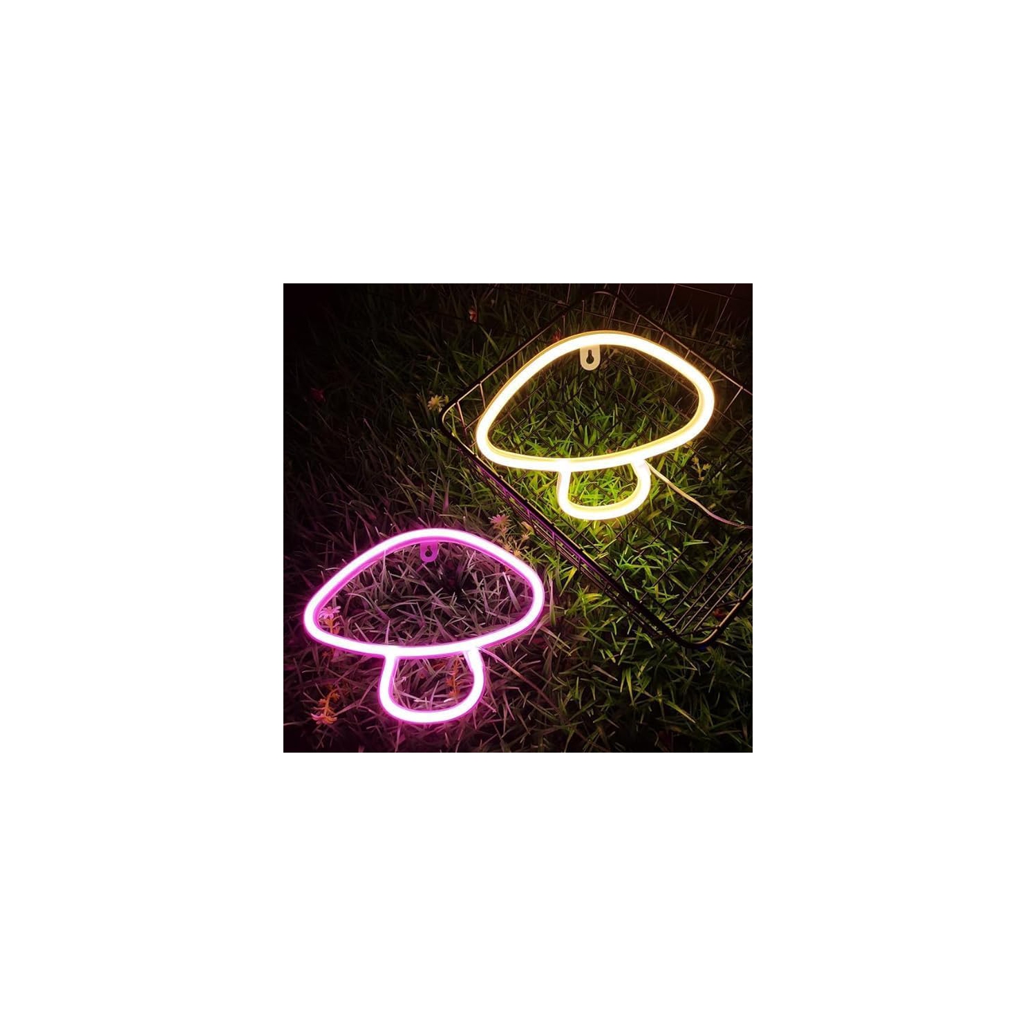 1-pcs Neon Sign, Mushroom Neon Sign LED Neon Light Night Lamp USB Battery Powered Led Neon Light Sign,Valentine's Day Decor, Bedroom, Bars, Shops,