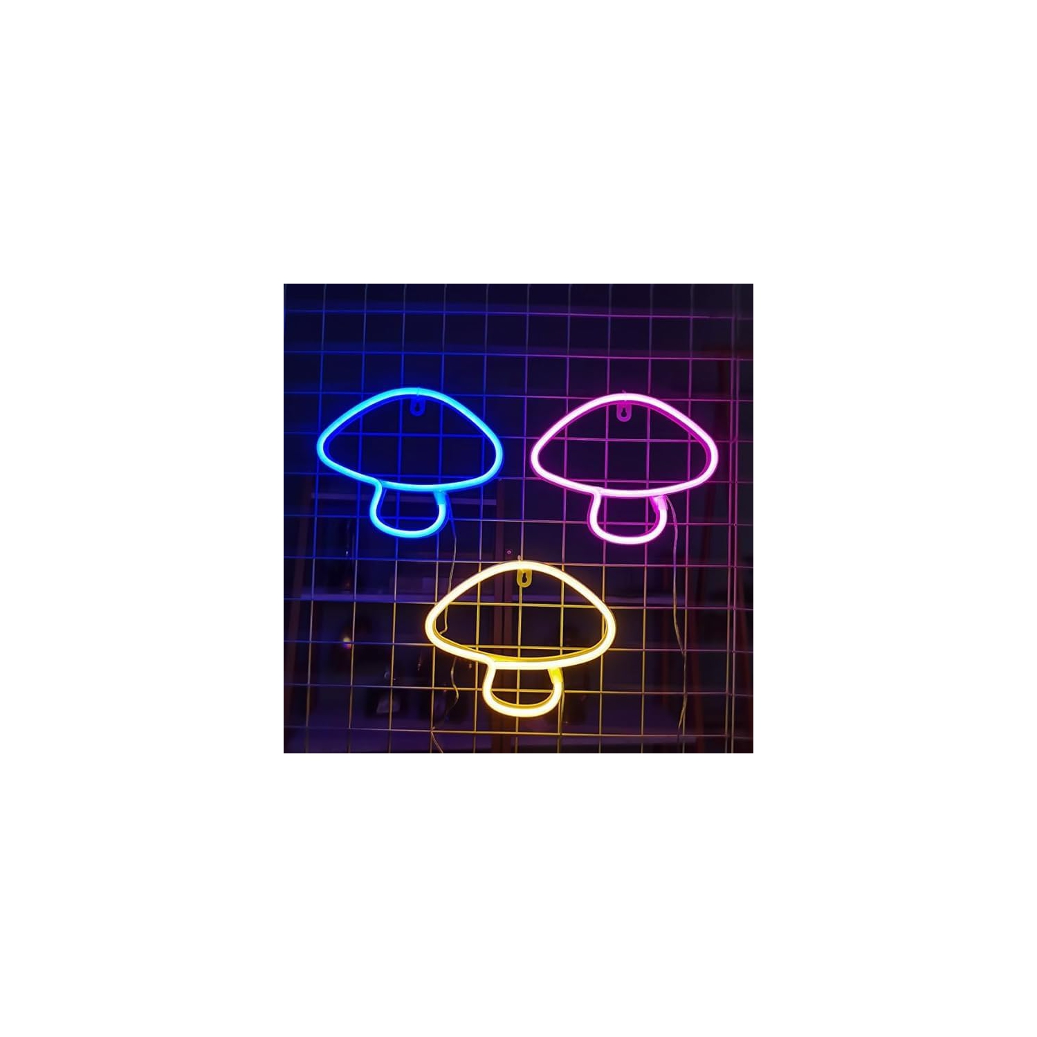 1-pcs Neon Sign, Mushroom Neon Sign LED Neon Light Night Lamp USB Battery Powered Led Neon Light Sign,Valentine's Day Decor, Bedroom, Bars, Shops,