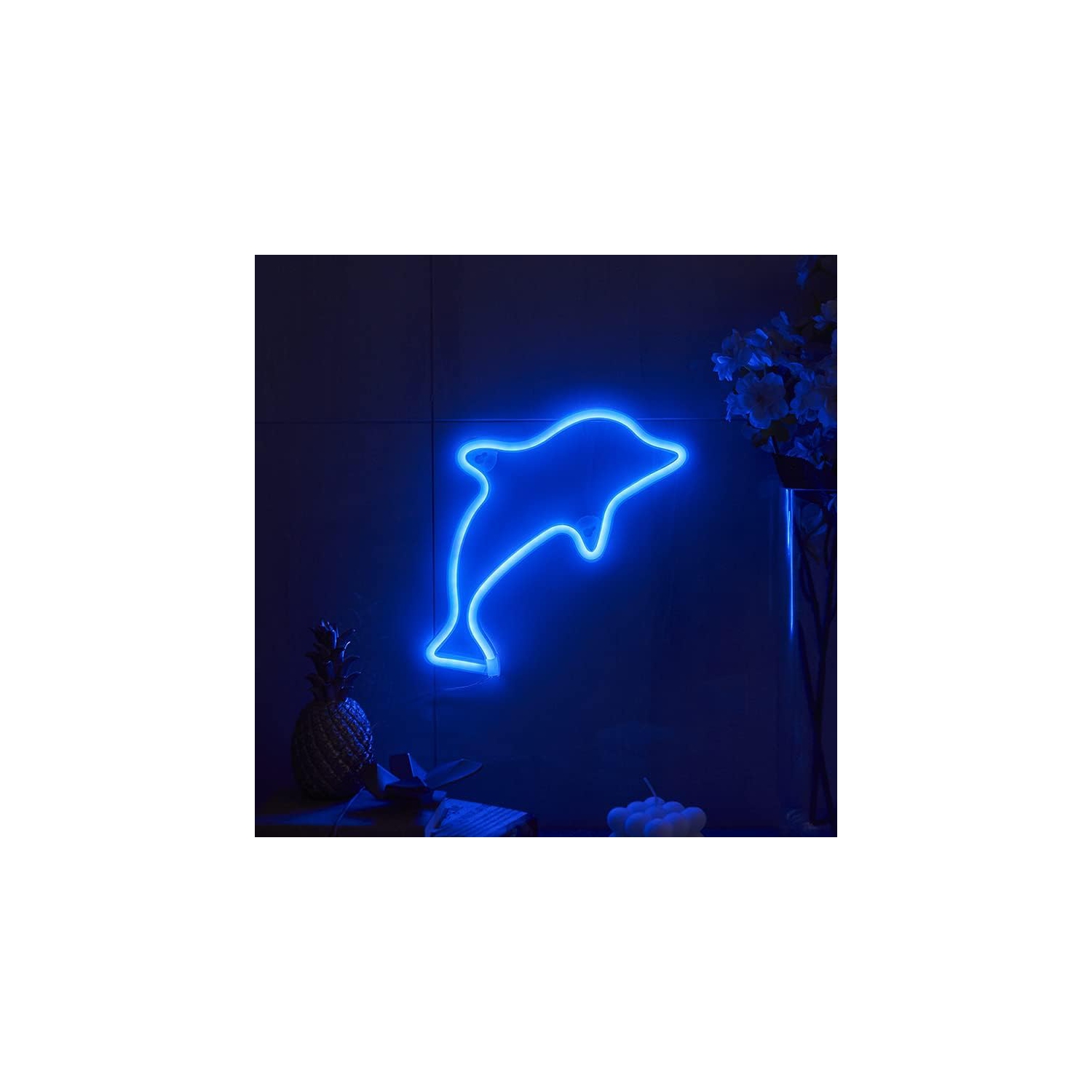 Enseigne néon baleine 1 pièces, décoration murale néon LED, pour décoration murale Chambre de jeu Jeu Chambre de garçon Grand cadeau pour enfant,