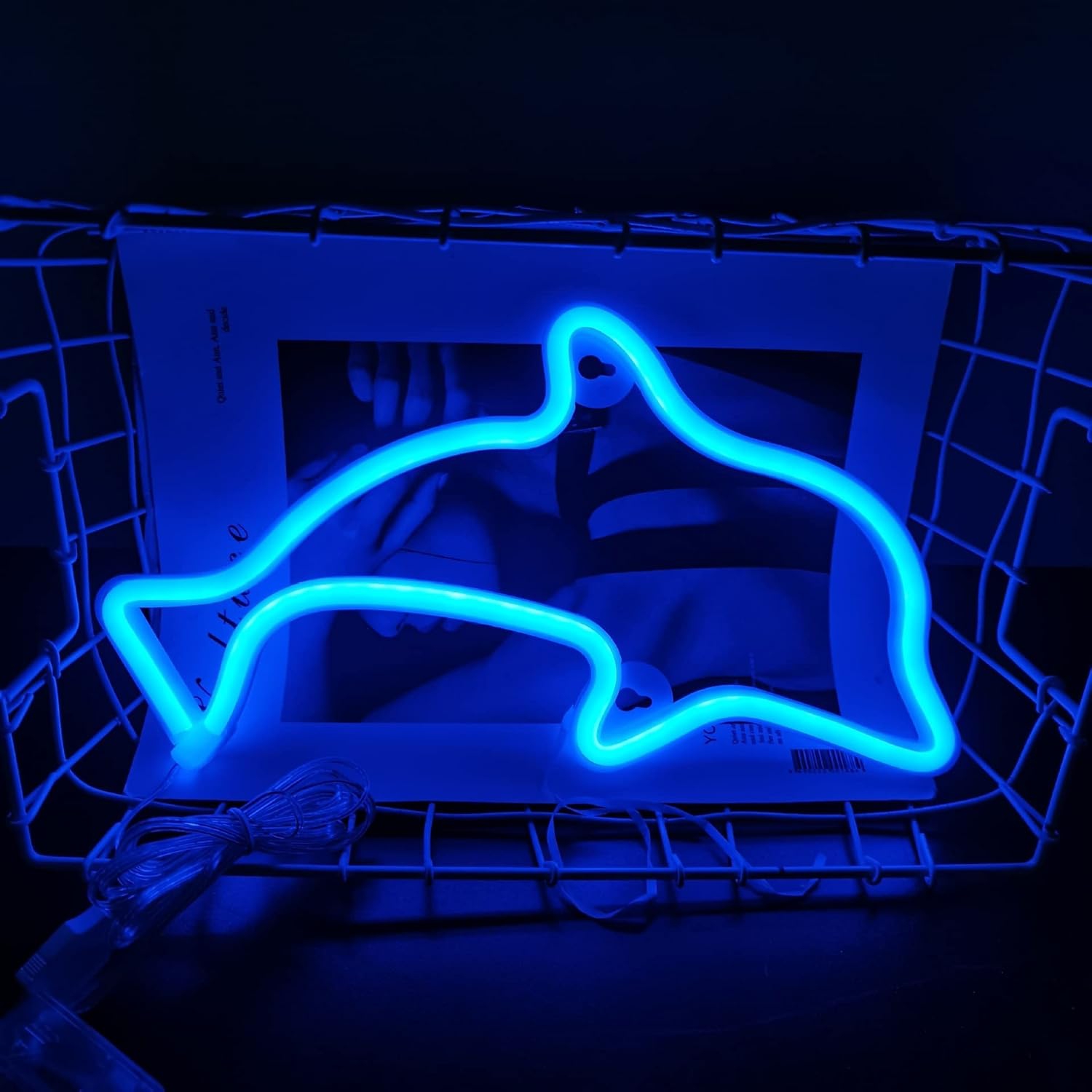 Enseigne néon baleine 1 pièces, décoration murale néon LED, pour décoration murale Chambre de jeu Jeu Chambre de garçon Grand cadeau pour enfant,