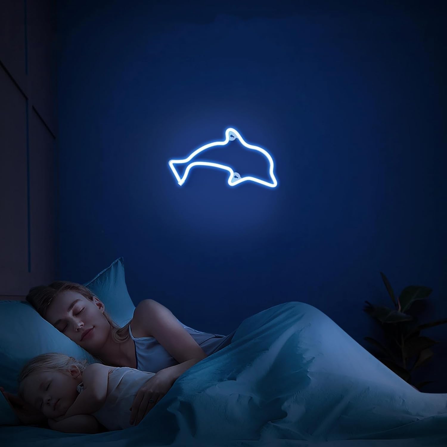 Enseigne néon baleine 1 pièces, décoration murale néon LED, pour décoration murale Chambre de jeu Jeu Chambre de garçon Grand cadeau pour enfant,