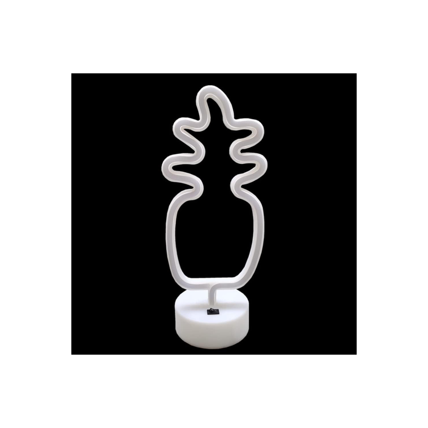 Affiche néon 1 pièces, panneau néon ananas lampe de nuit LED lampe de nuit USB Lampe de nuit DEL alimentée par piles, lampe murale de chambre